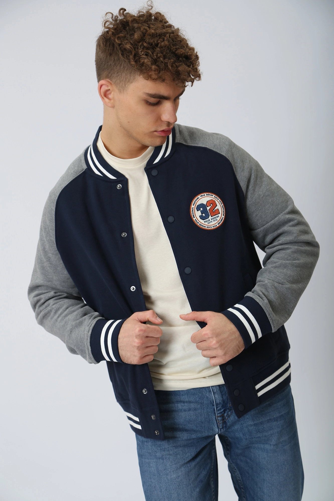 1013076 Бомбер Mustang Синий