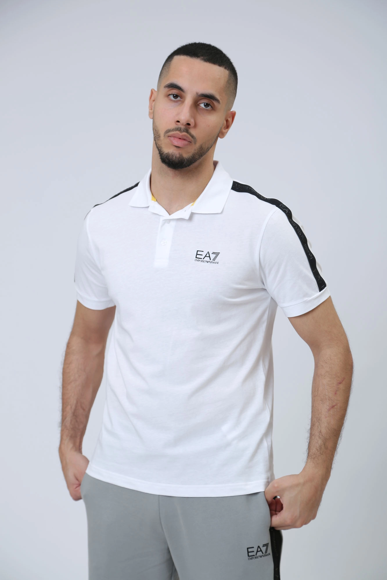 White ea7 polo sales