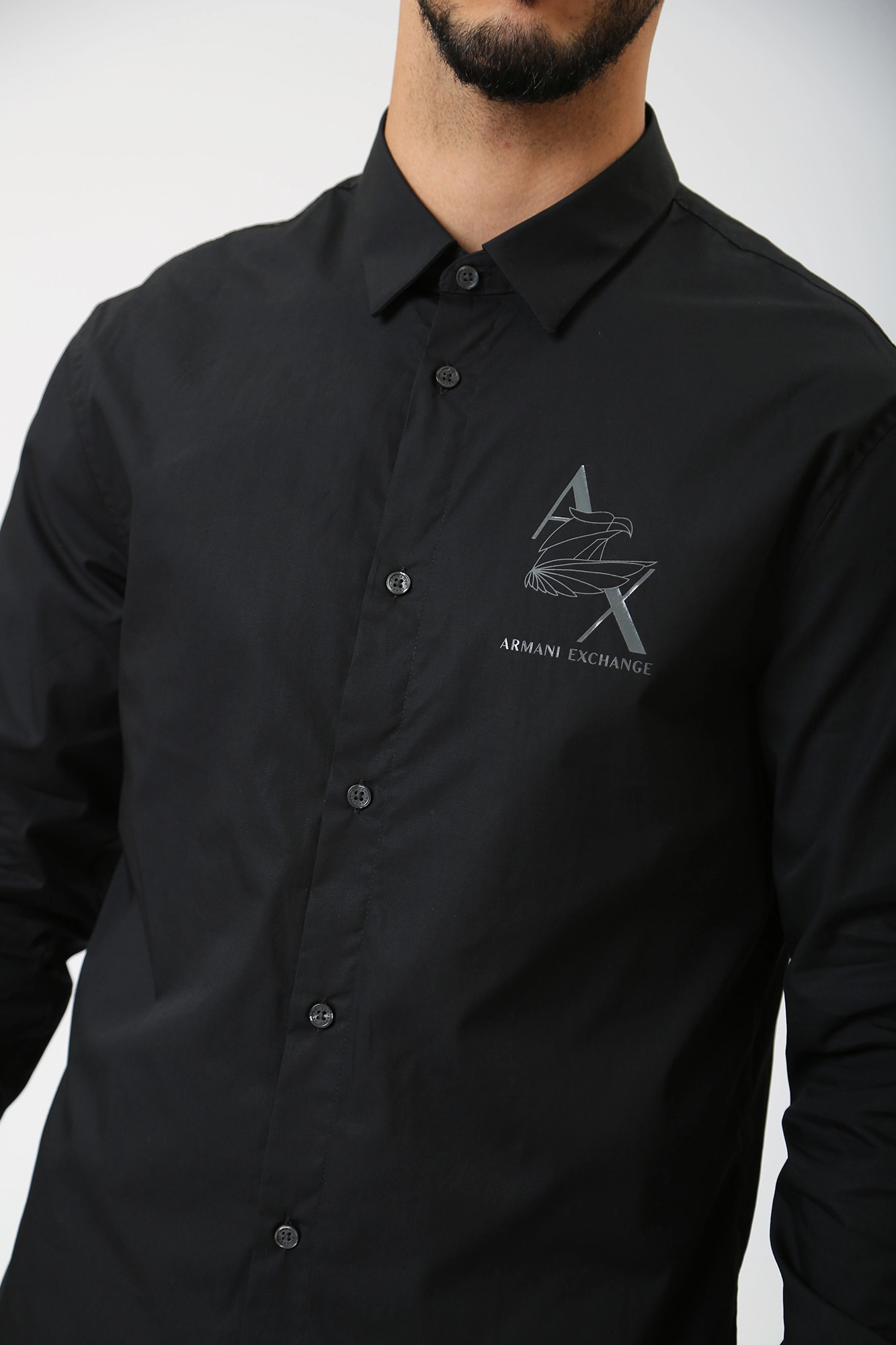 6RZC06_ZNXLZ Рубашка д/р Armani Exchange Черный