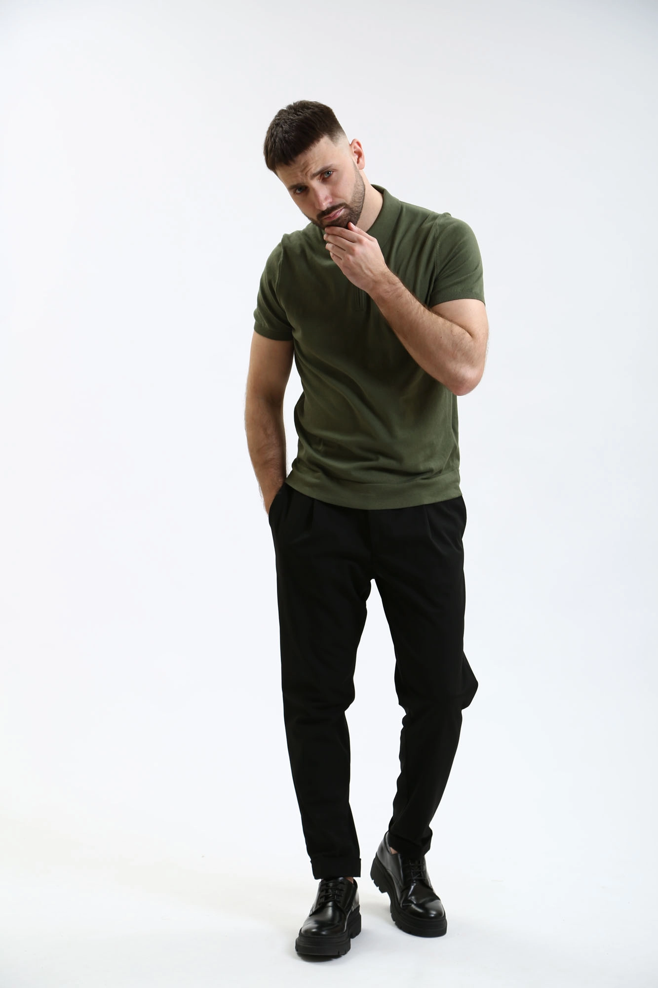 30037188_10015865 Поло Strellson Зеленый