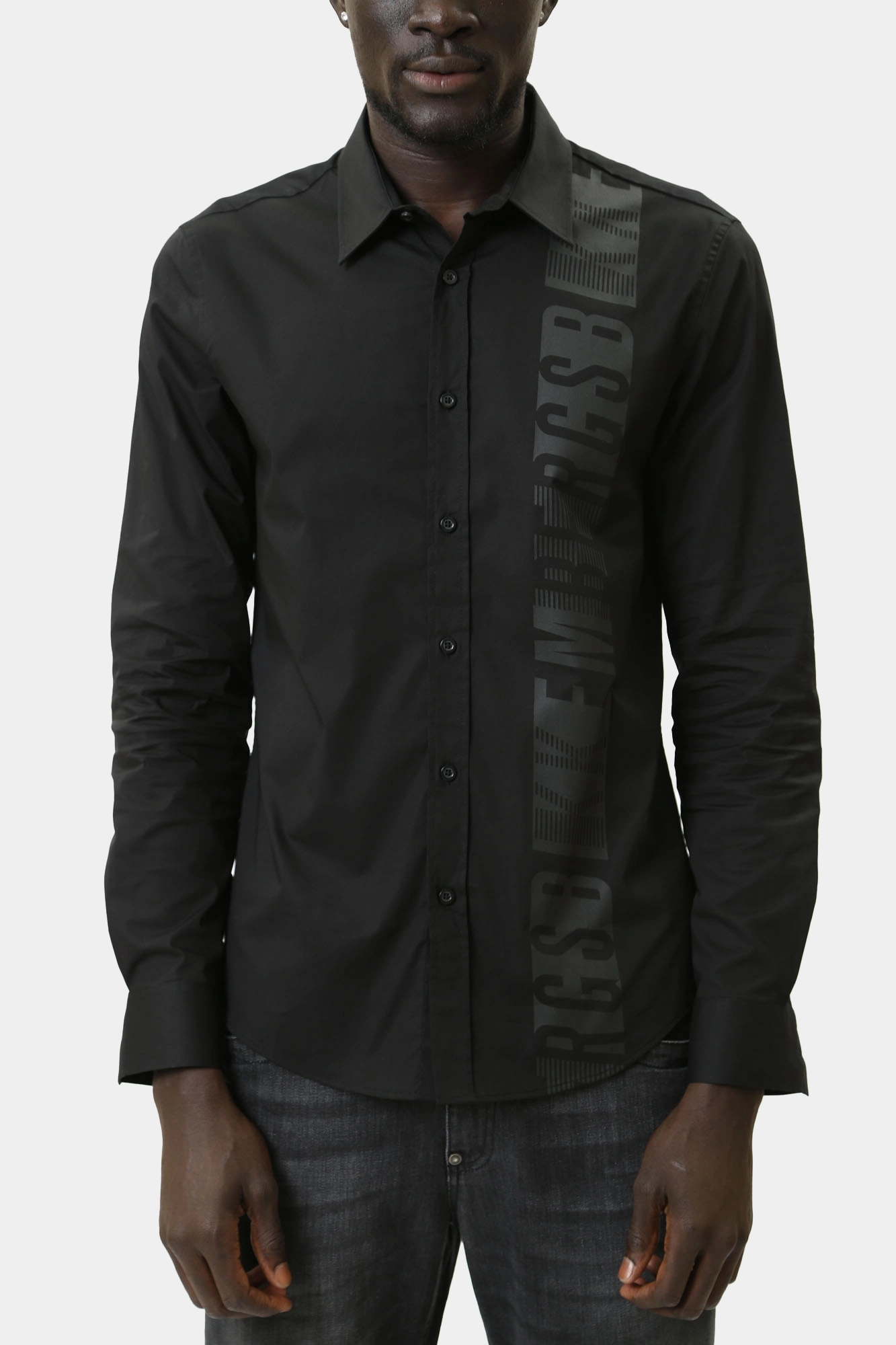 BMS0551 Сорочка Bikkembergs Черный