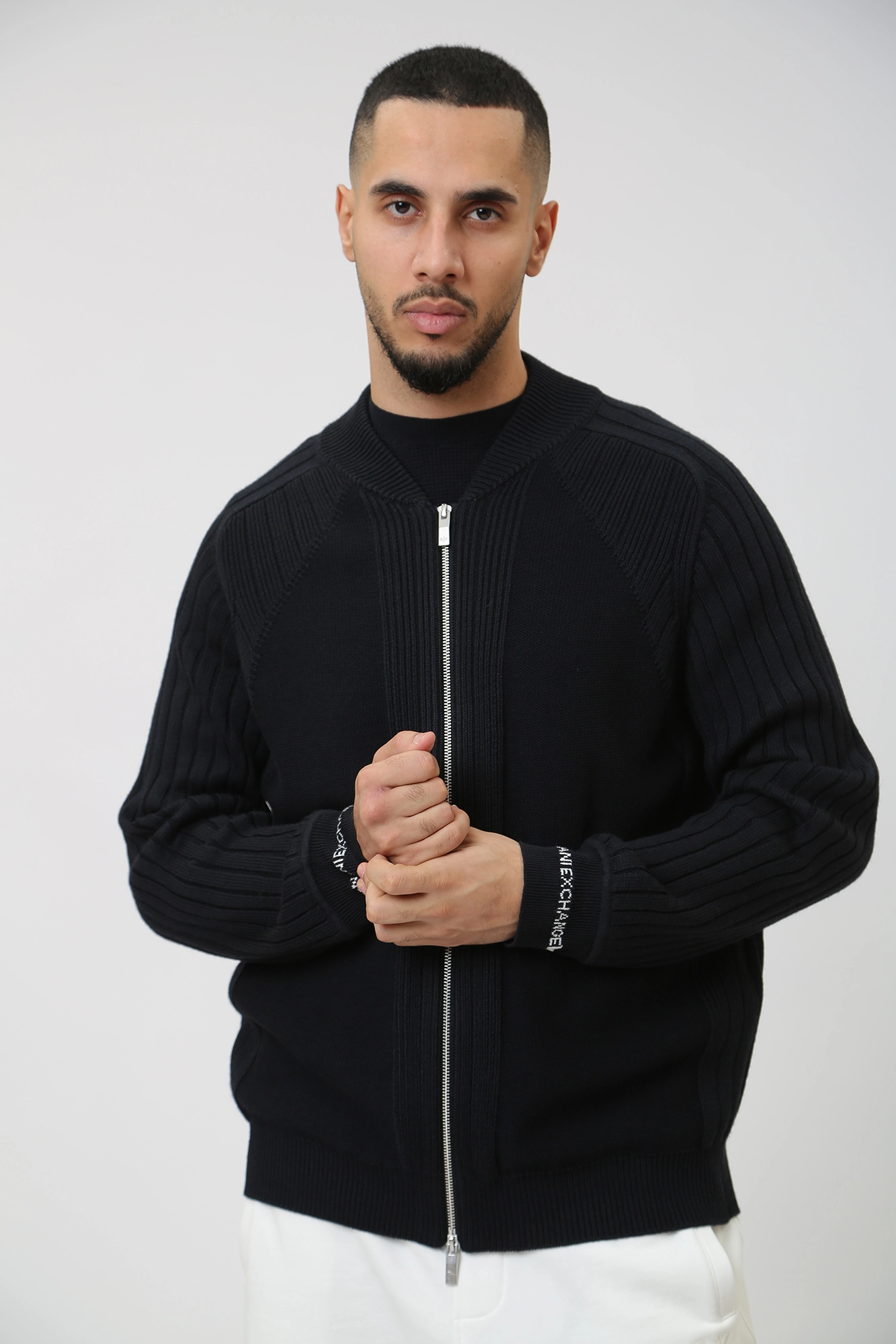 Cardigan armani exchange sales