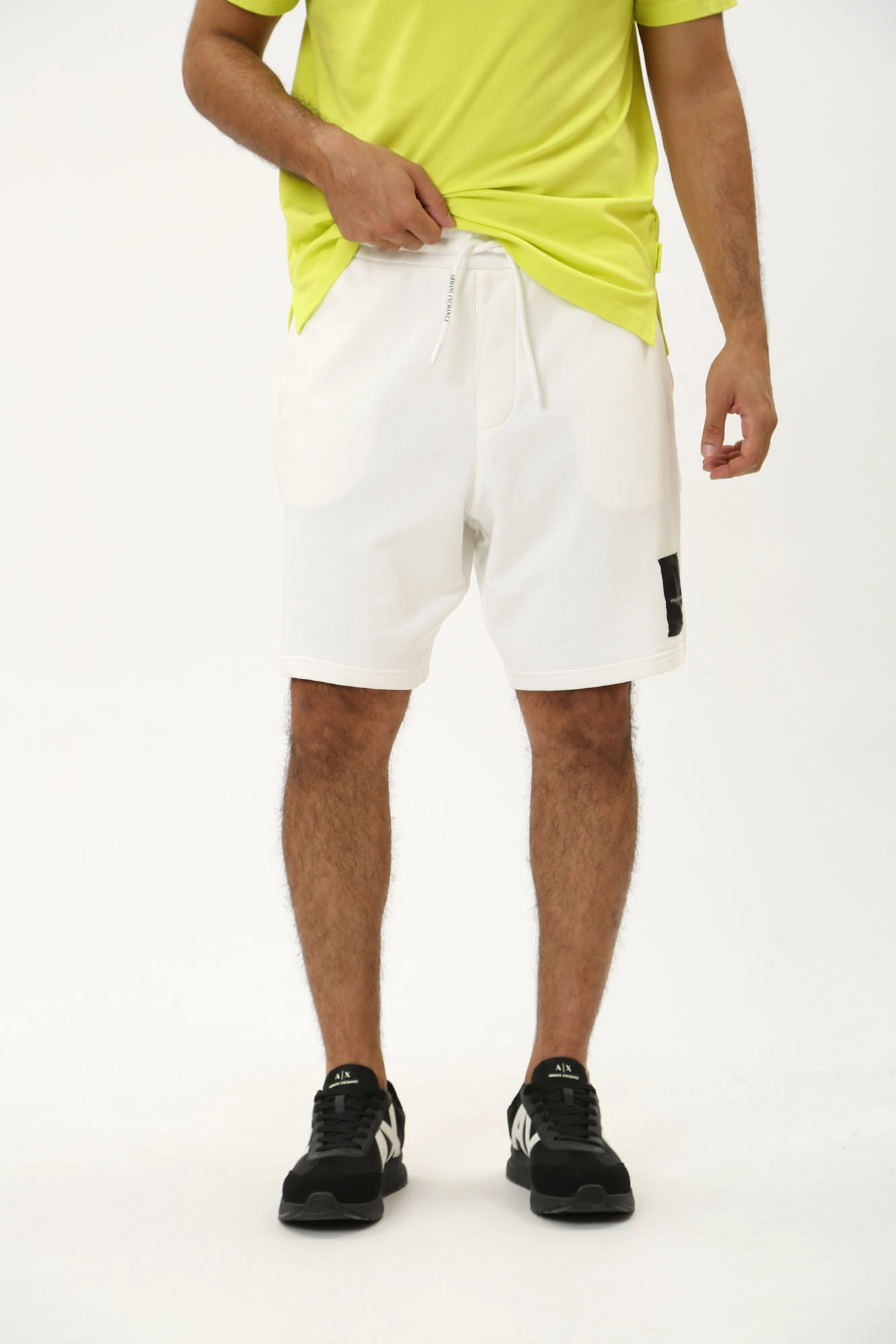 White armani shorts cheap