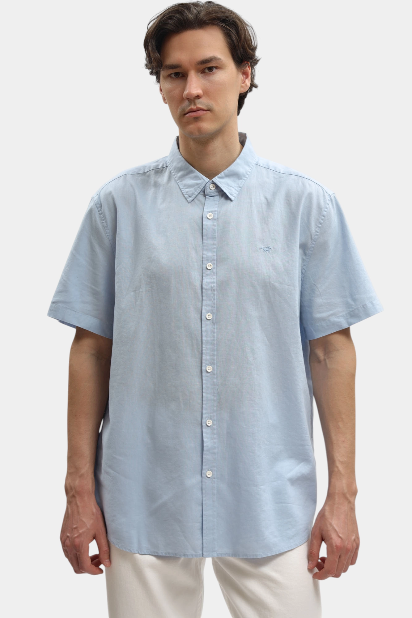 1017845 Рубашка Mustang Голубой