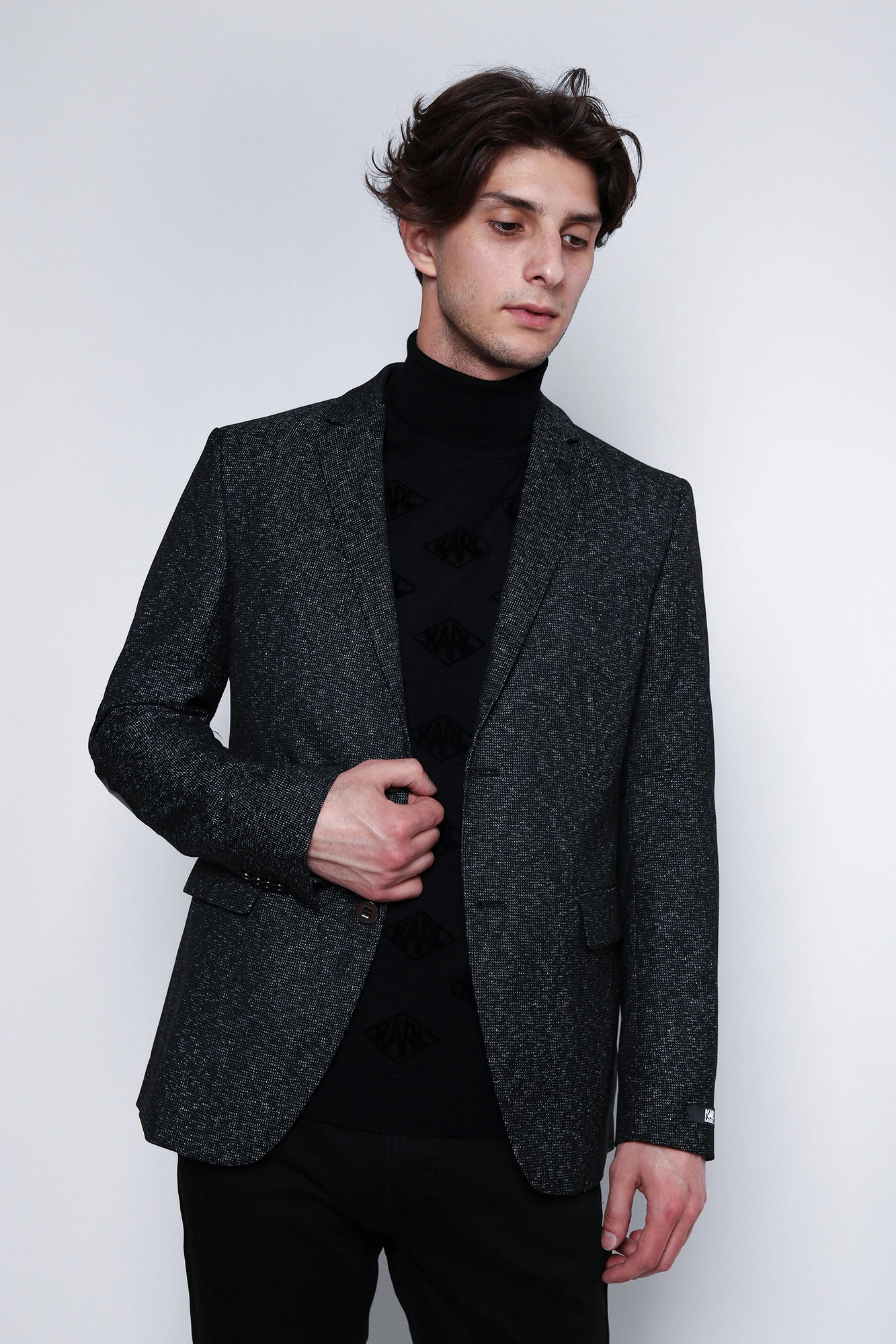 512016_155202 Пиджак классический Karl Lagerfeld Черный