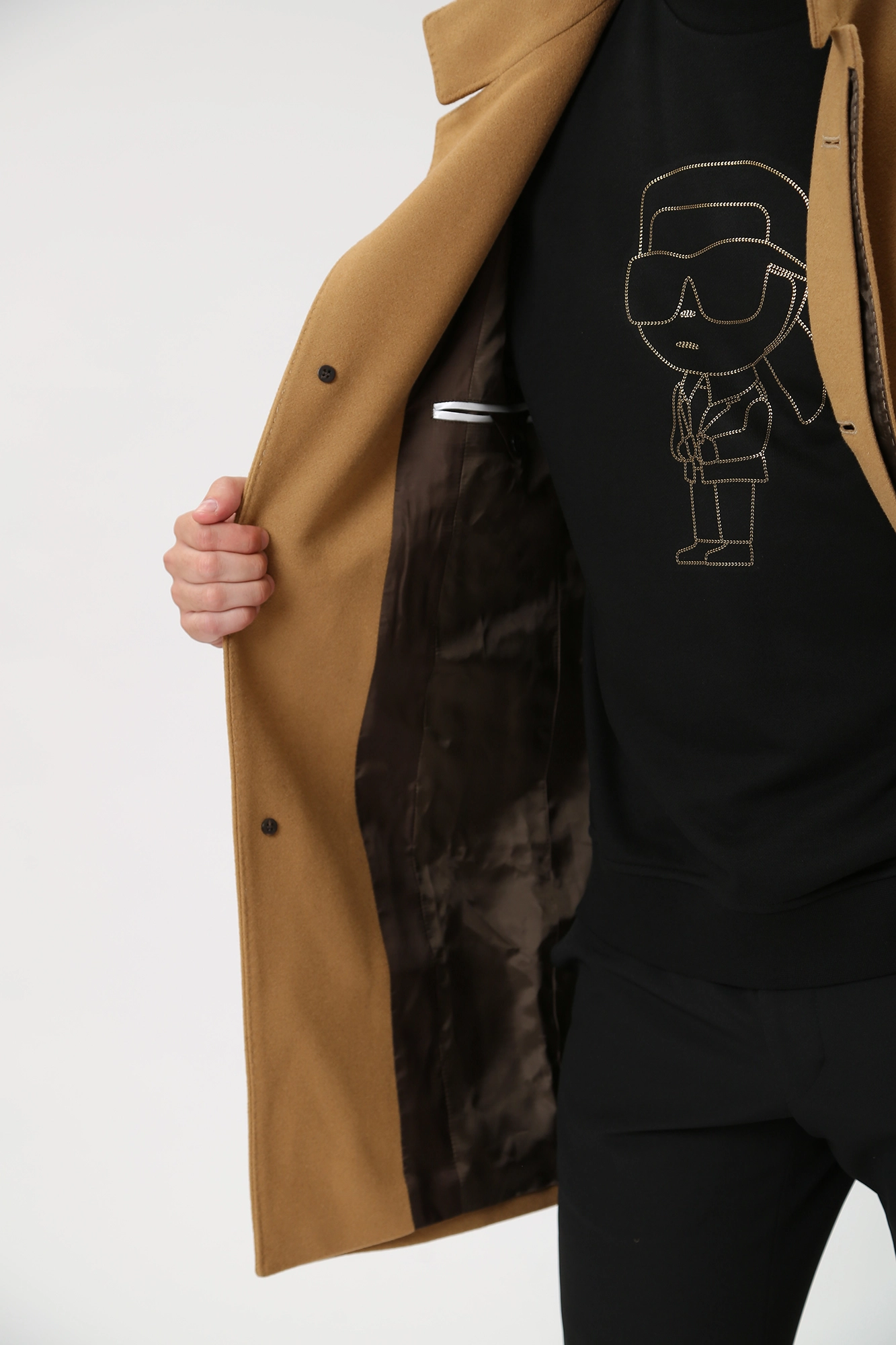 30039140_10016436 Пальто Strellson Бежевый