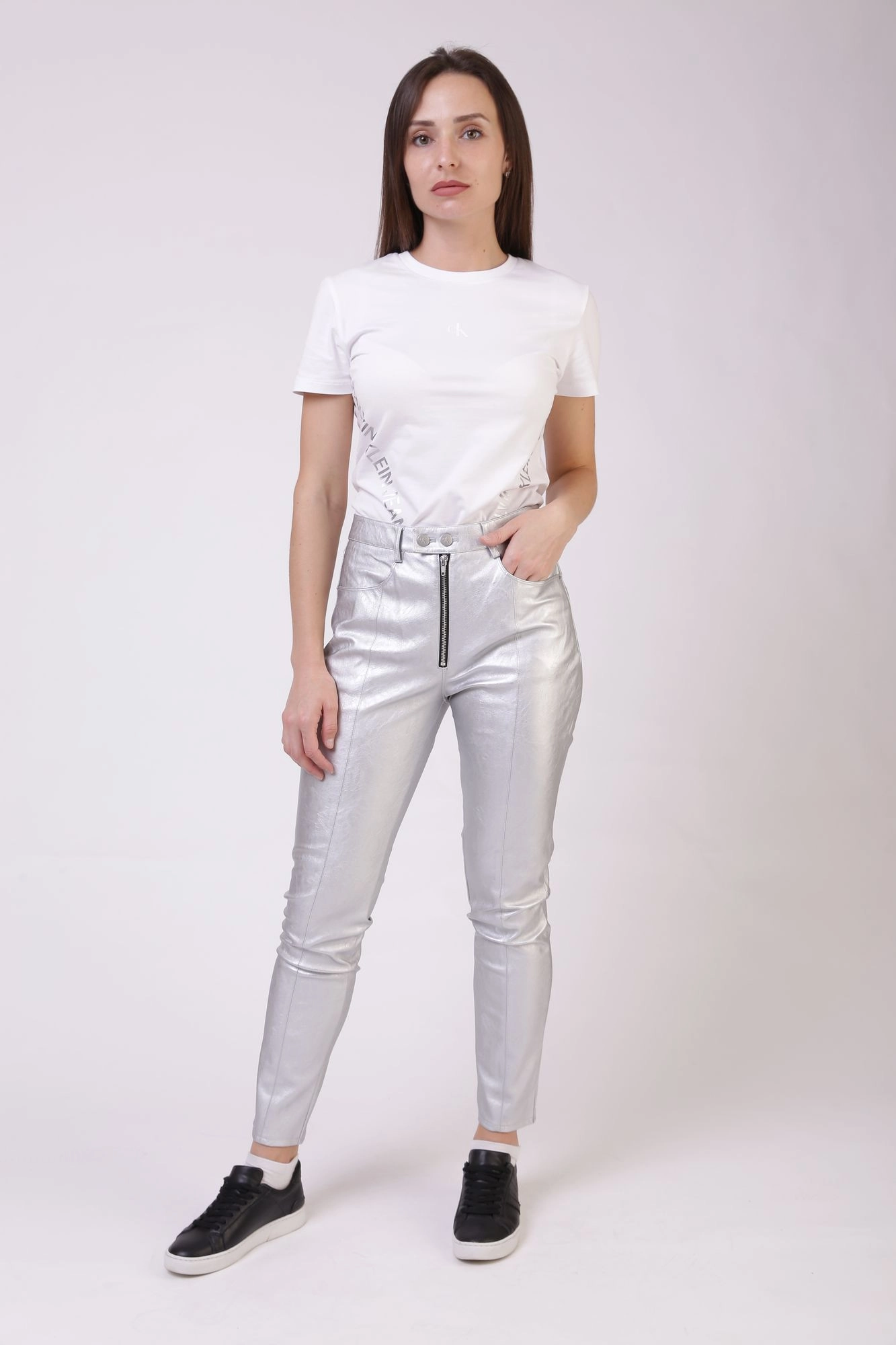 J20J215036_ брюки кожаные calvin klein jeans 