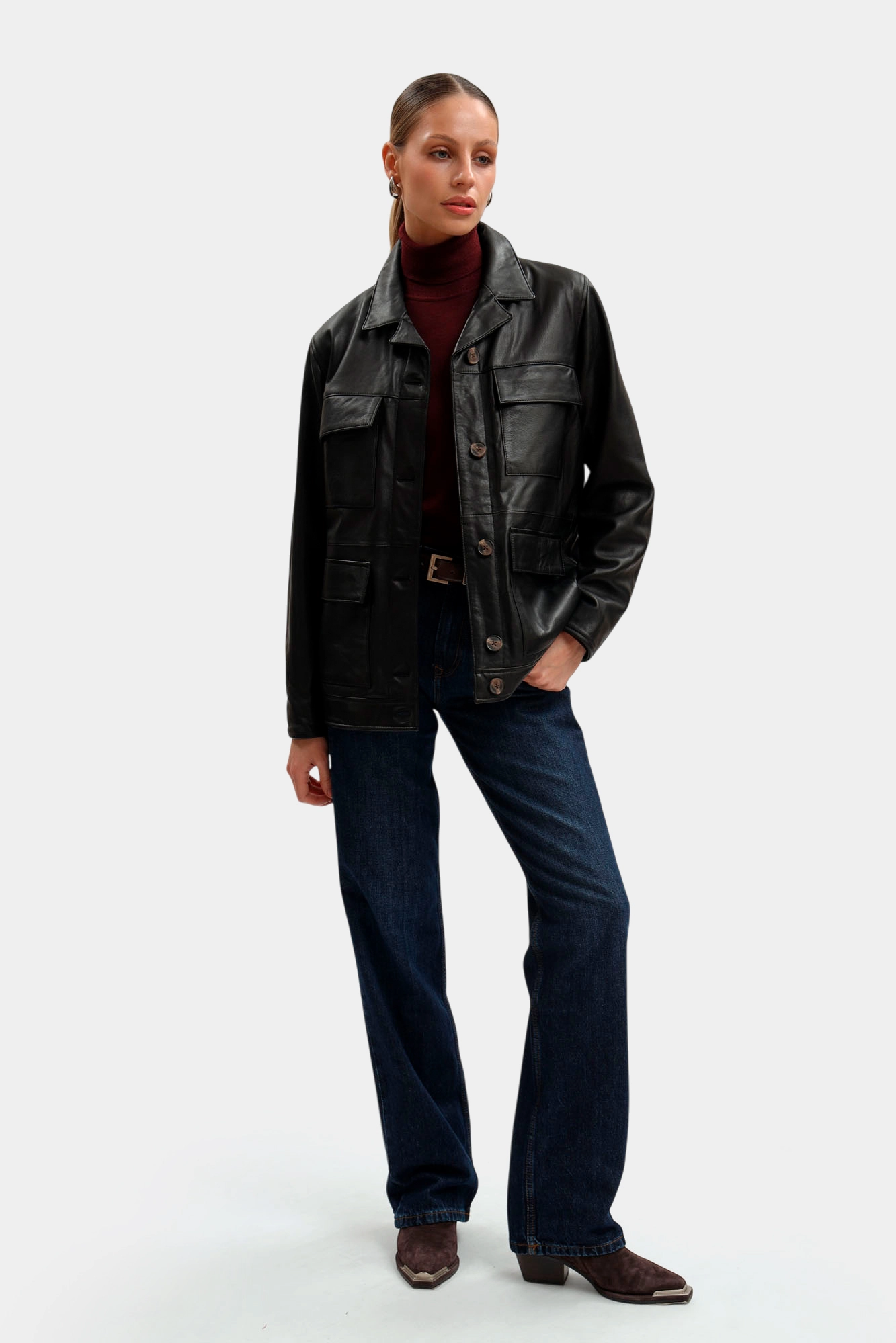 PL4024403 куртка кожаная pepe jeans 