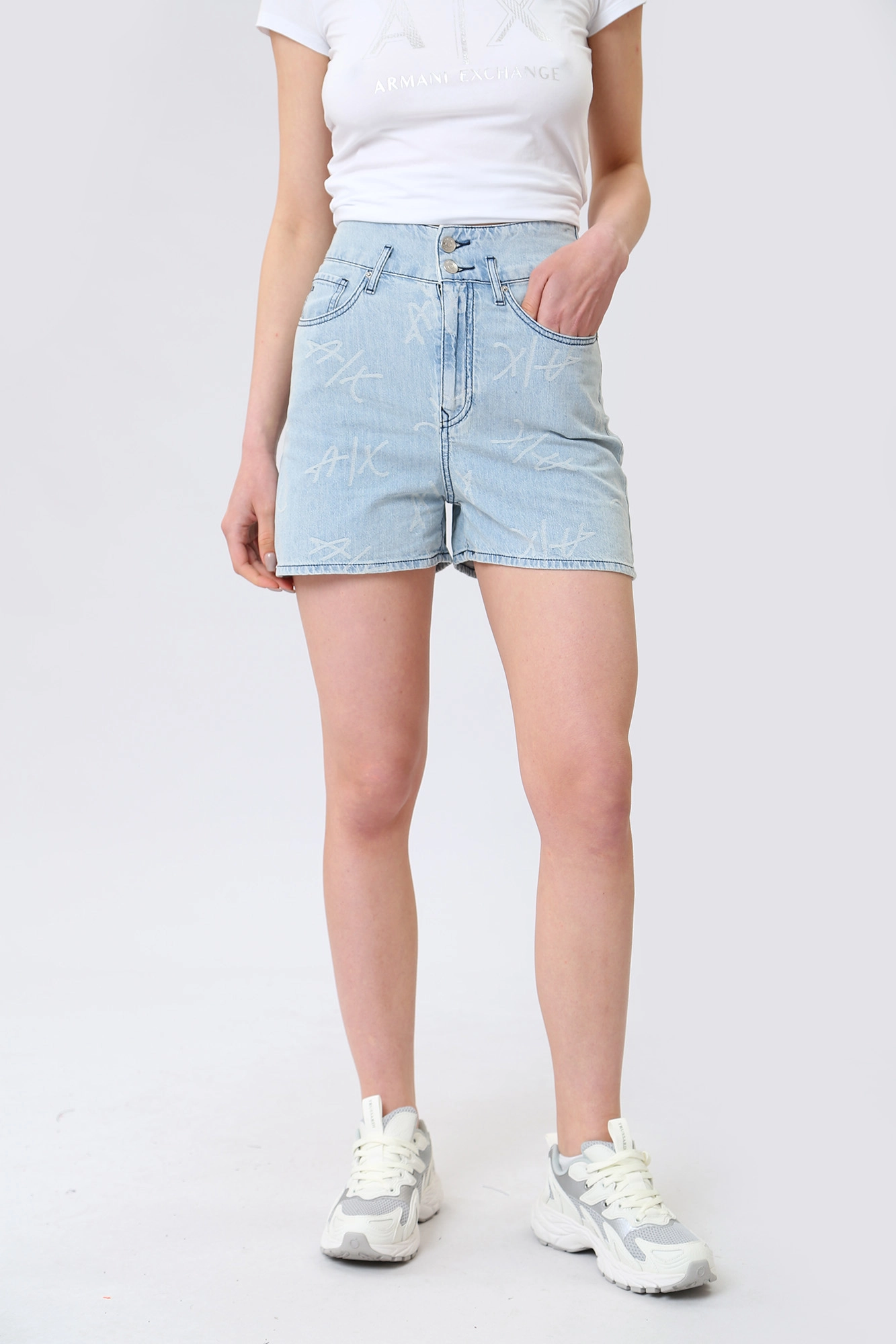 3RYJ71_Y1NZZ шорты джинсовые armani exchange 