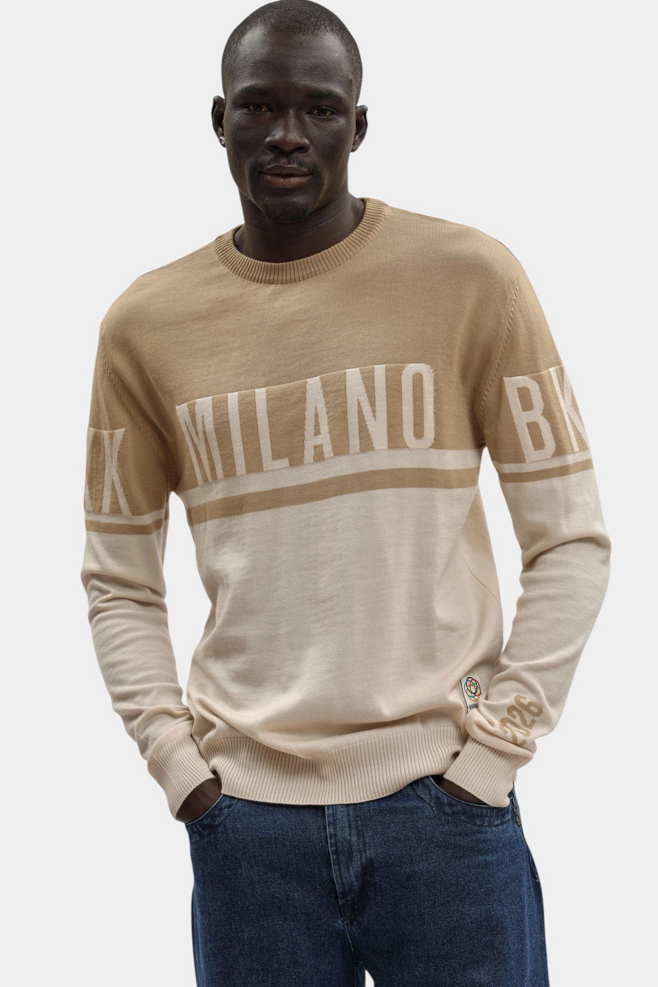 BMM1172 Джемпер Bikkembergs Бежевый