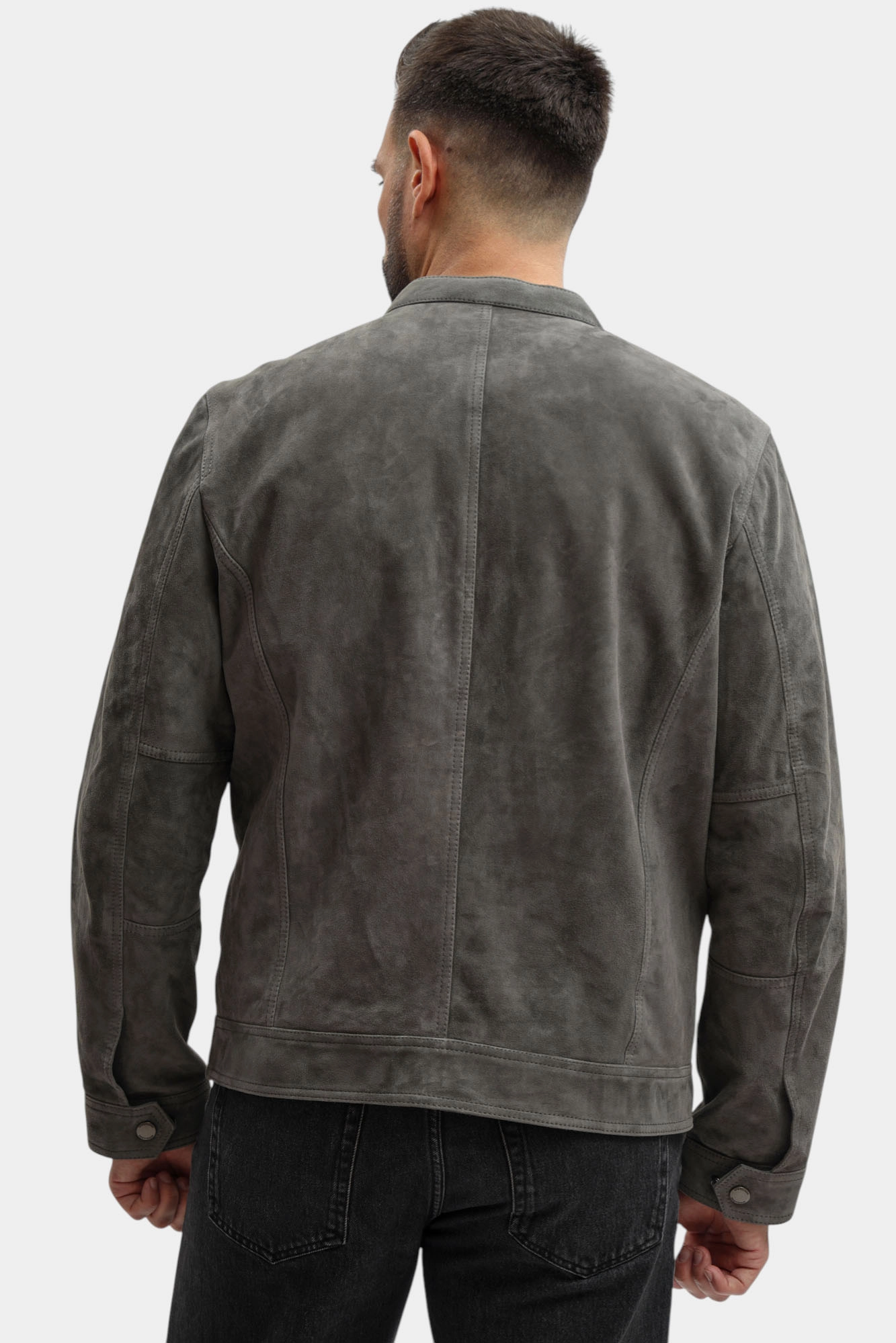 80000830_110165 Куртка кожаная Strellson Серый