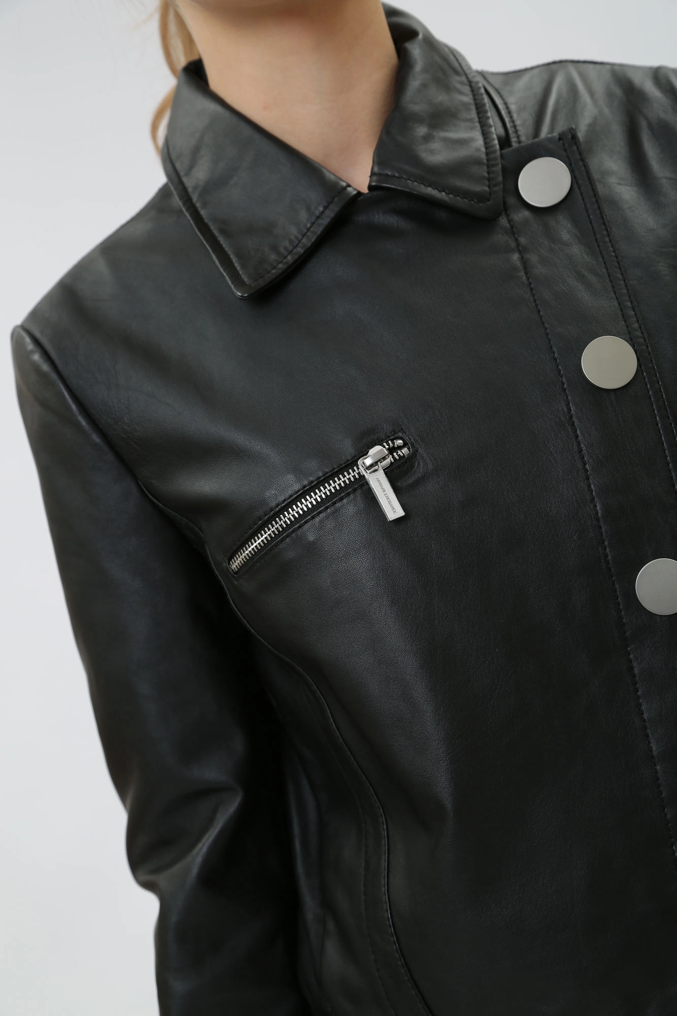 3DYB50_YLP1Z куртка кожаная armani exchange 