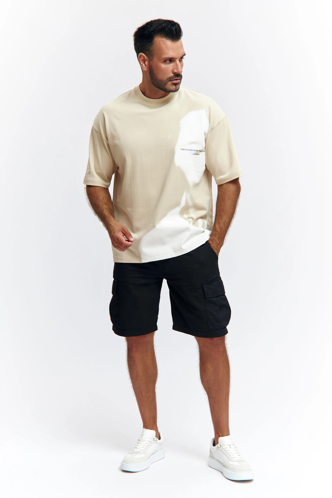 VM-OMA-55-448 Шорты льняные Van Mich Черный