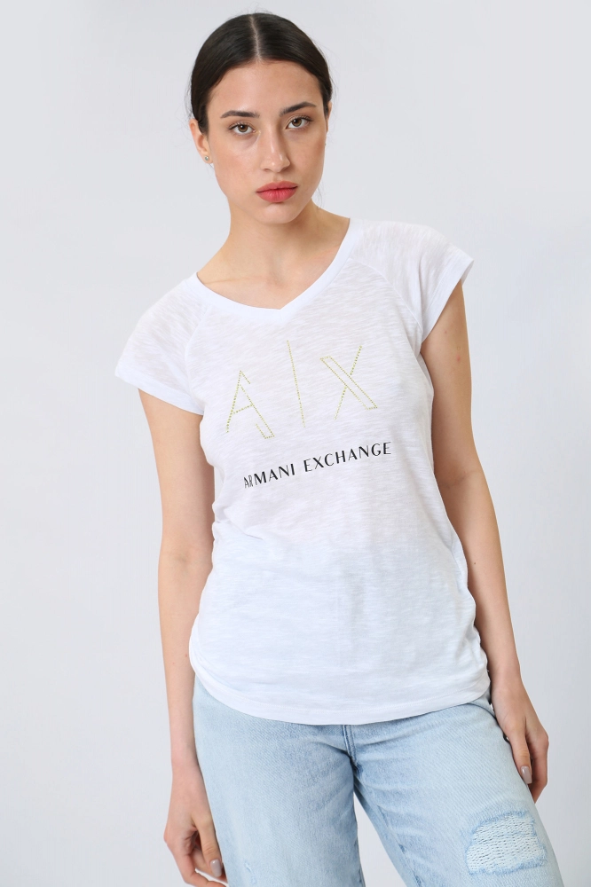 Джинсы широкие Armani Exchange Хлопок Черный