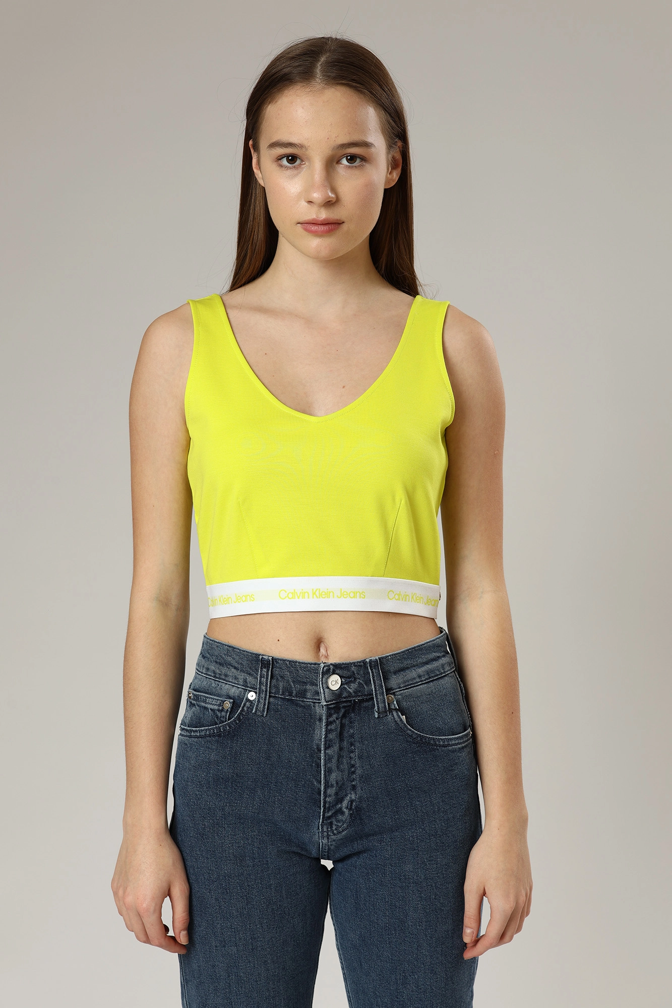 Calvin klein yellow top store