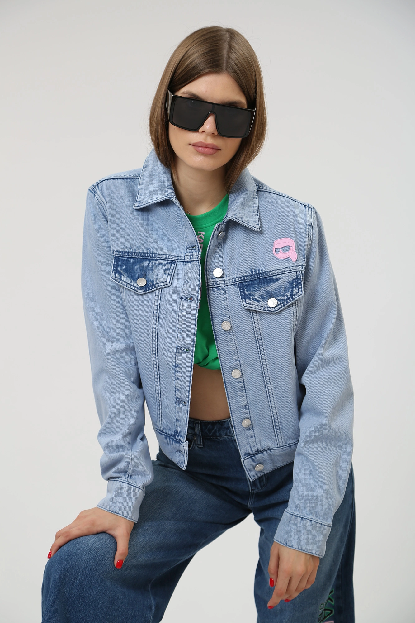 235W1407 куртка джинсовая karl lagerfeld 