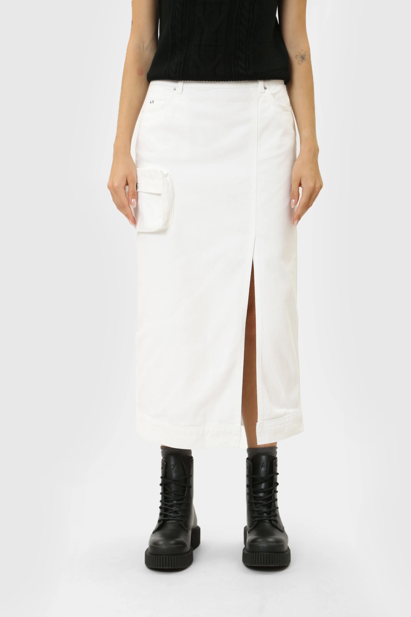 3DYN65_Y15MZ_0104 юбка джинсовая armani exchange 