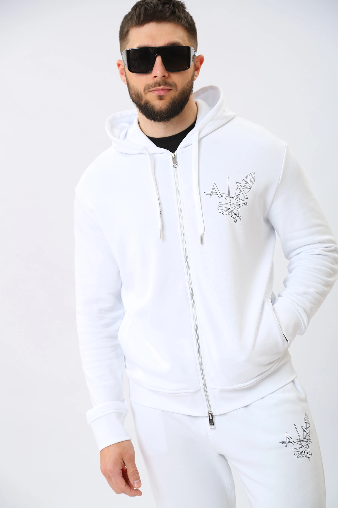 3RZMAP_ZJTDZ Толстовка с капюшоном Armani Exchange Белый