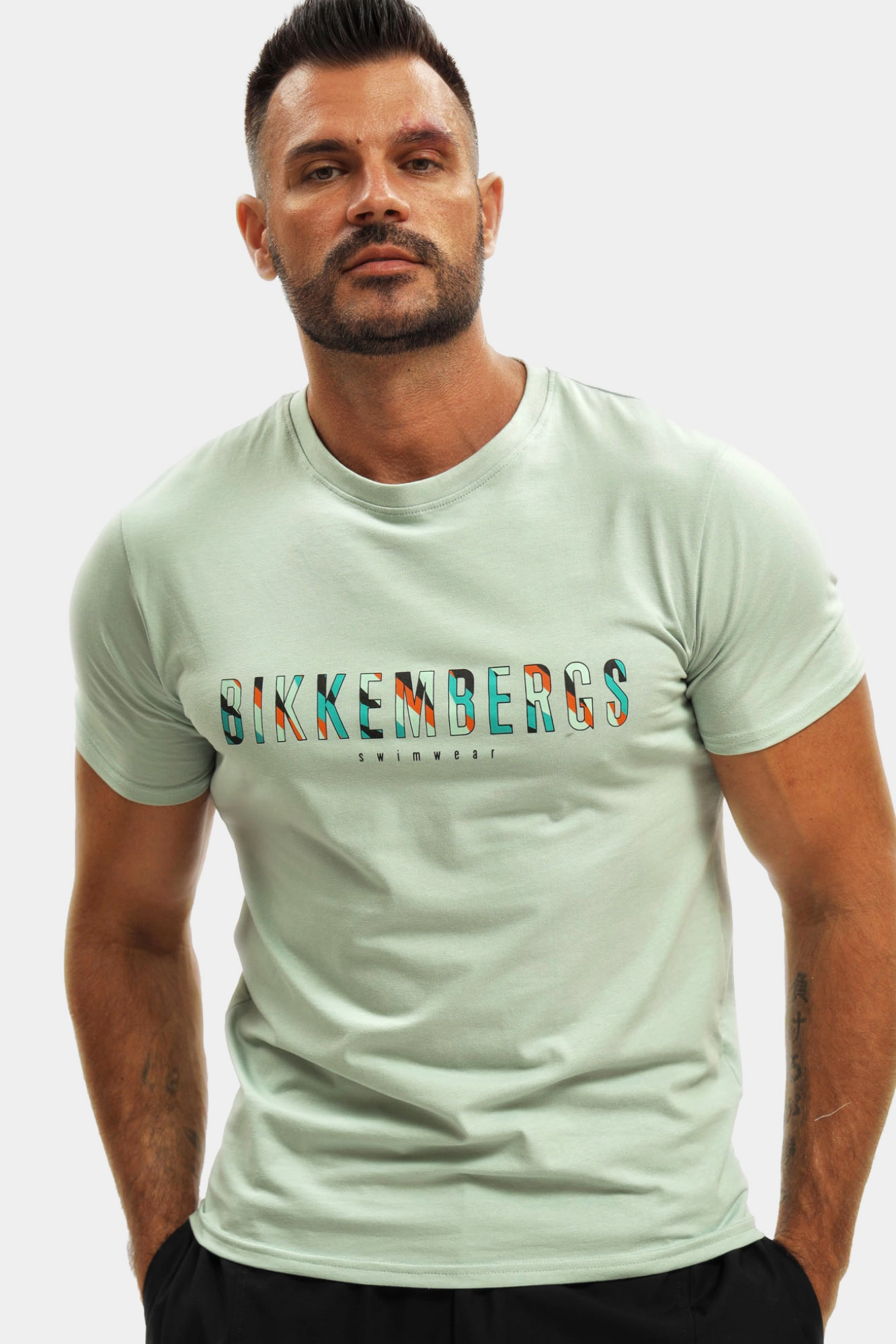 BKK25MTS04 Футболка Bikkembergs Зеленый