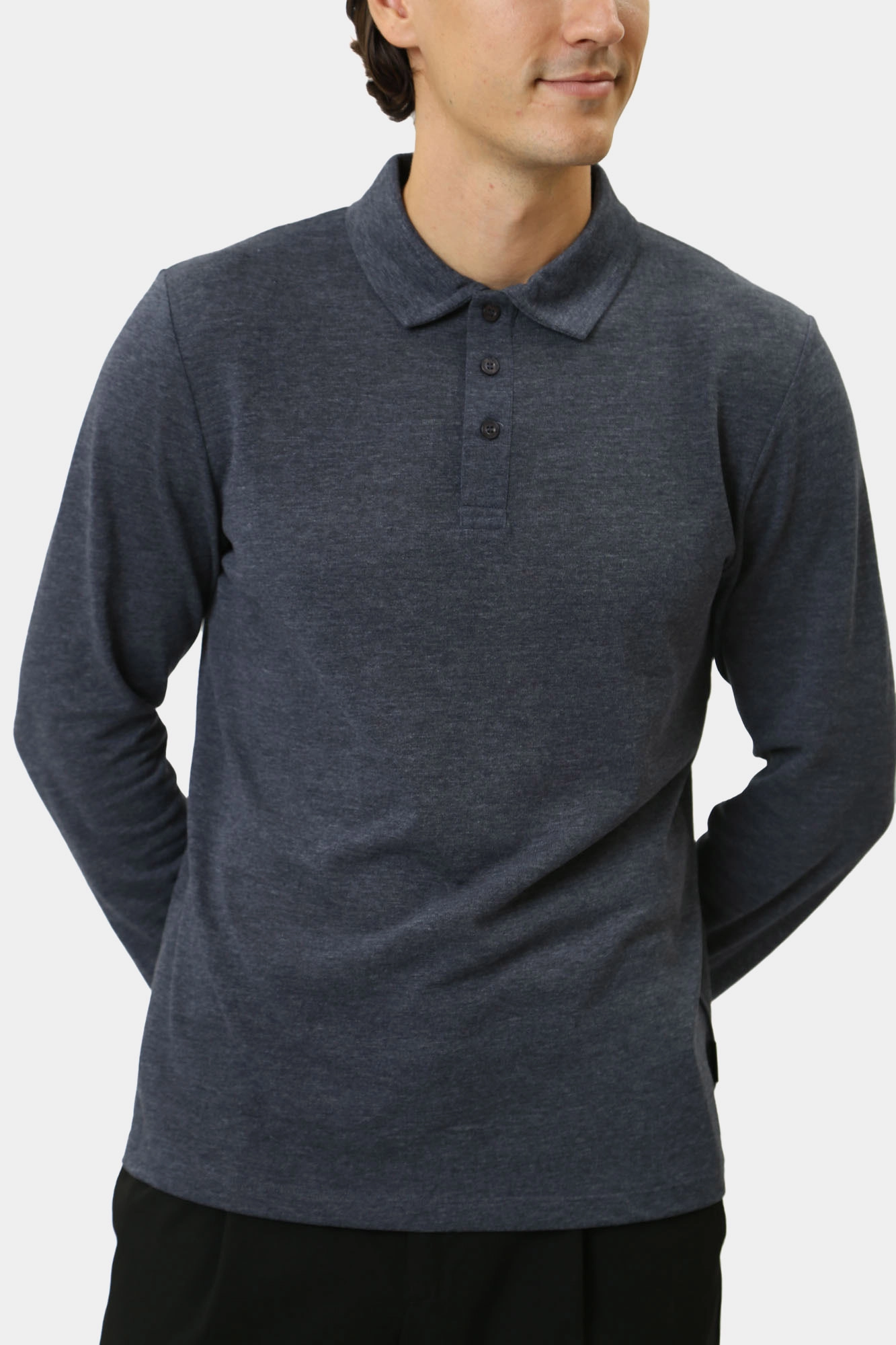 30042482_10008529 Поло с длинным рукавом Strellson Синий