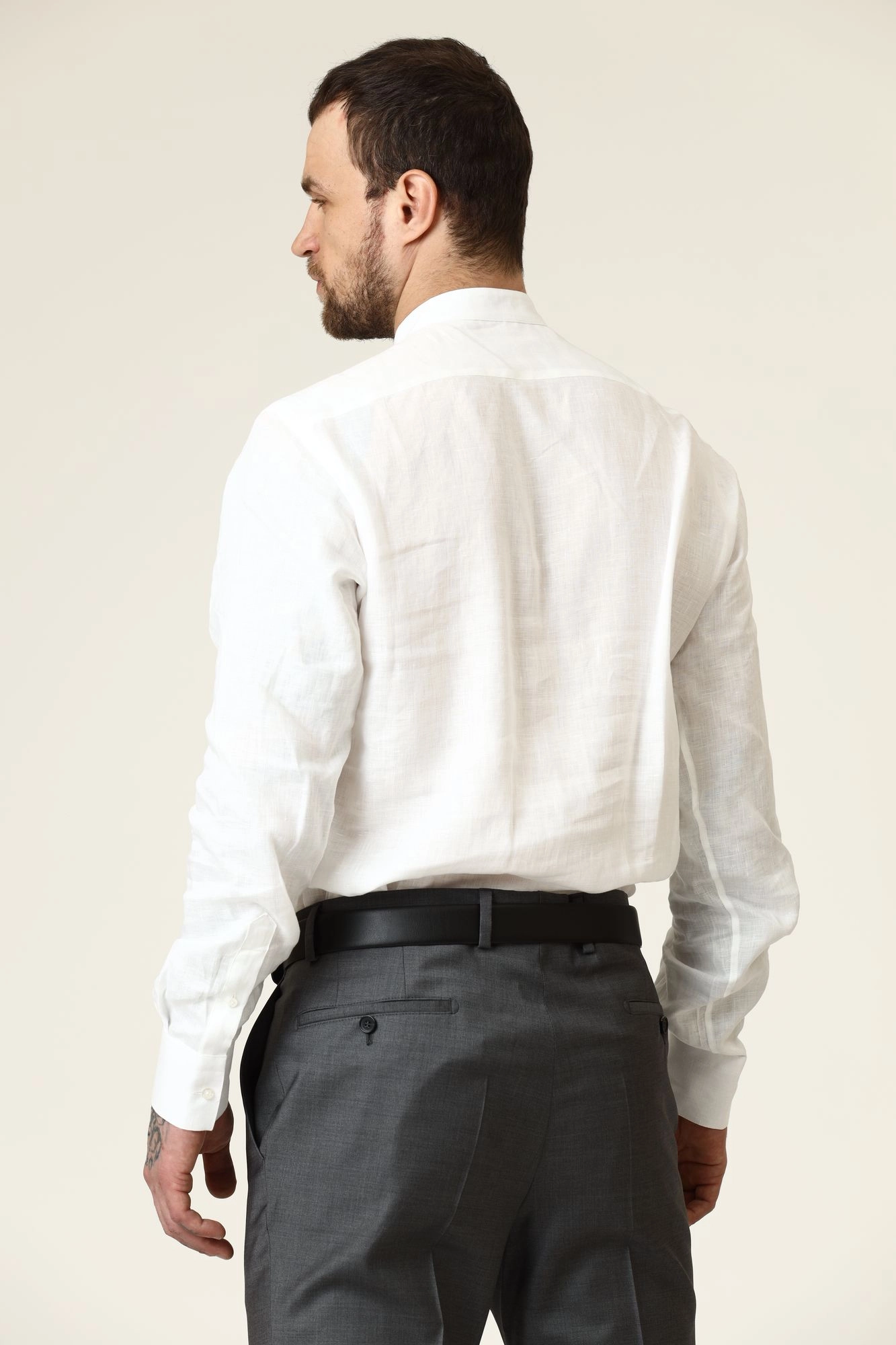 511667_605035 Сорочка льняная Karl Lagerfeld Белый