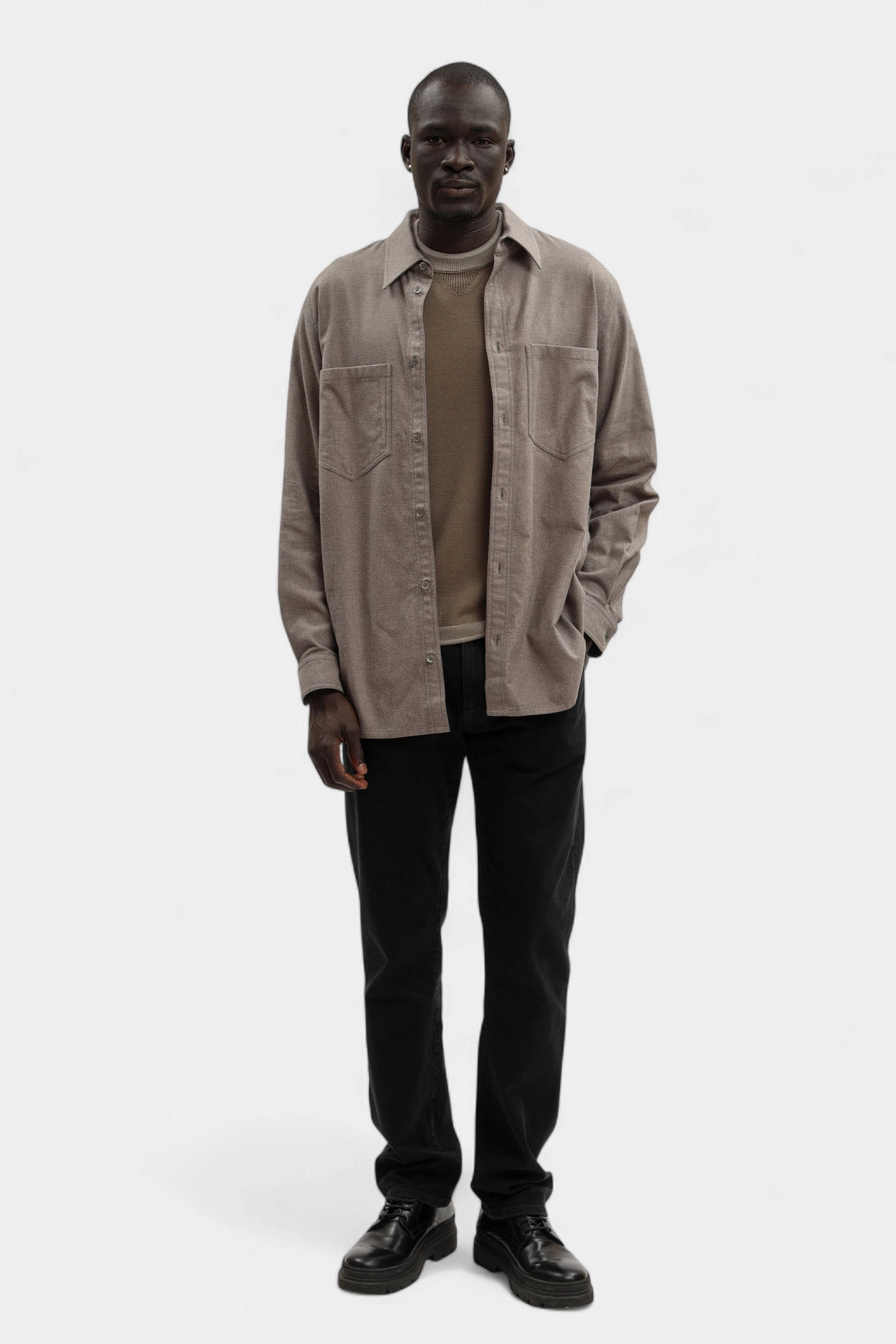 EM001604_ TE16011 Рубашка с длинным рукавом Emporio Armani Коричневый