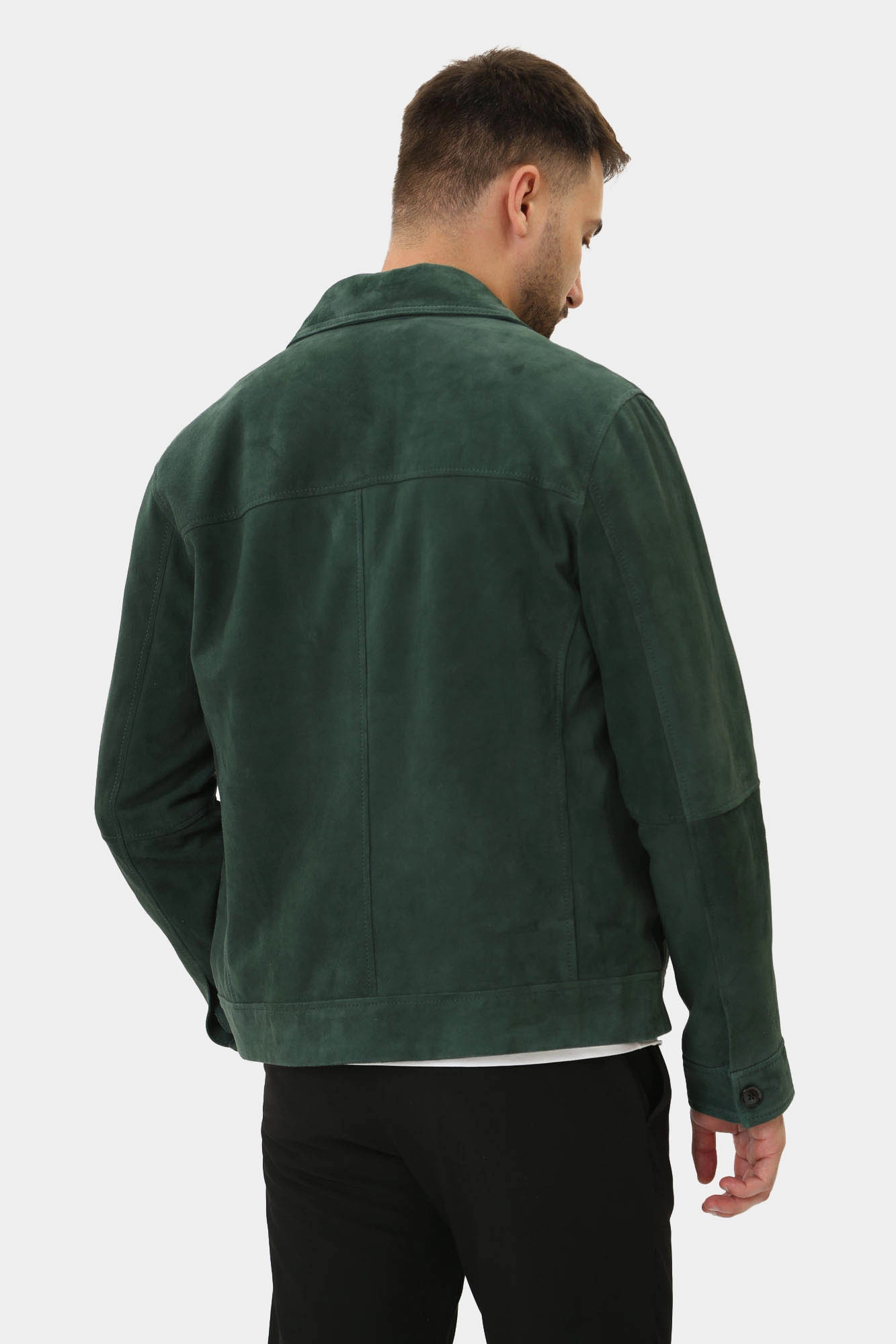 110139_800005 Куртка кожаная Strellson Зеленый