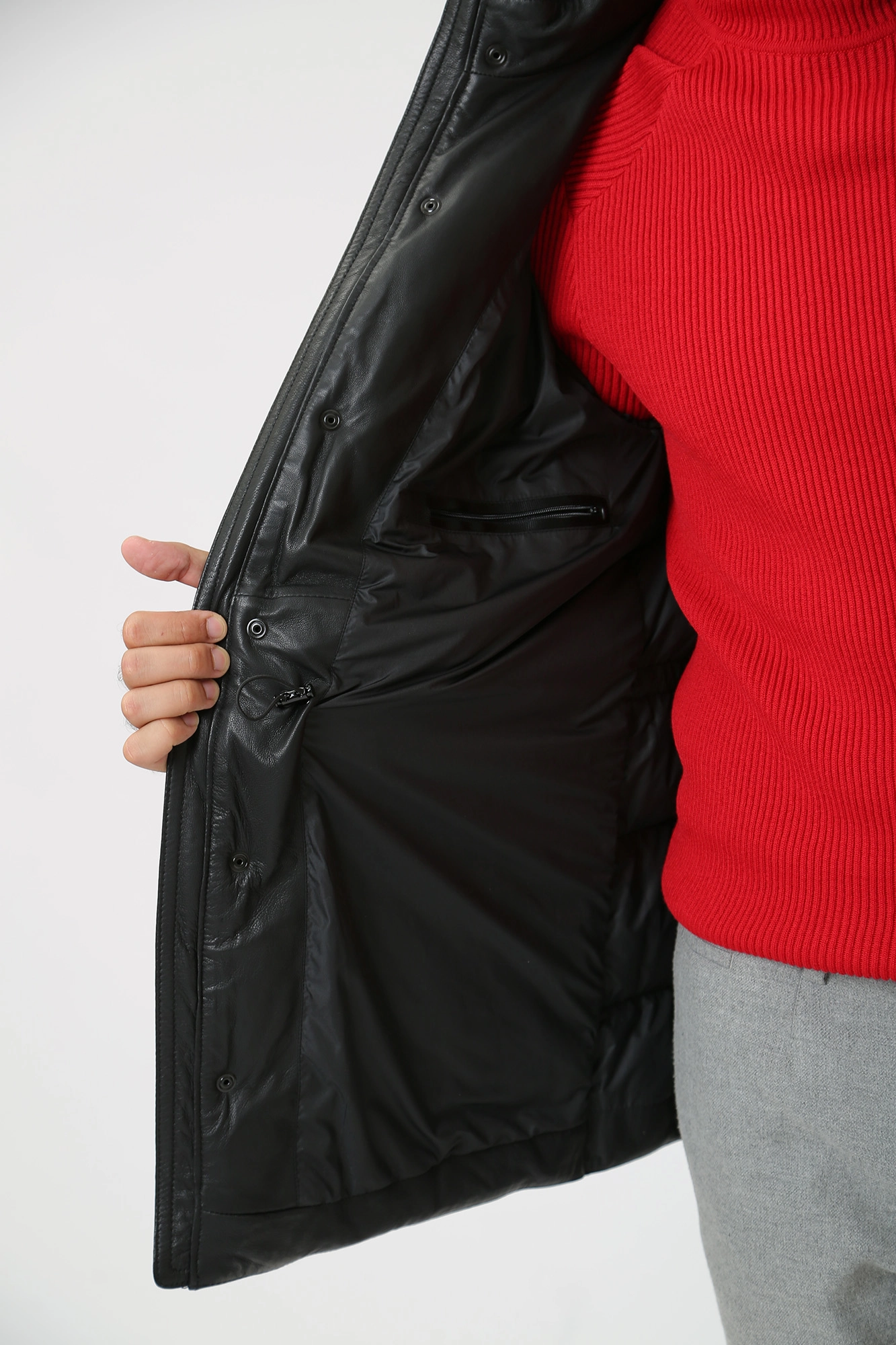 110138_80000437 Куртка кожаная  Strellson Черный