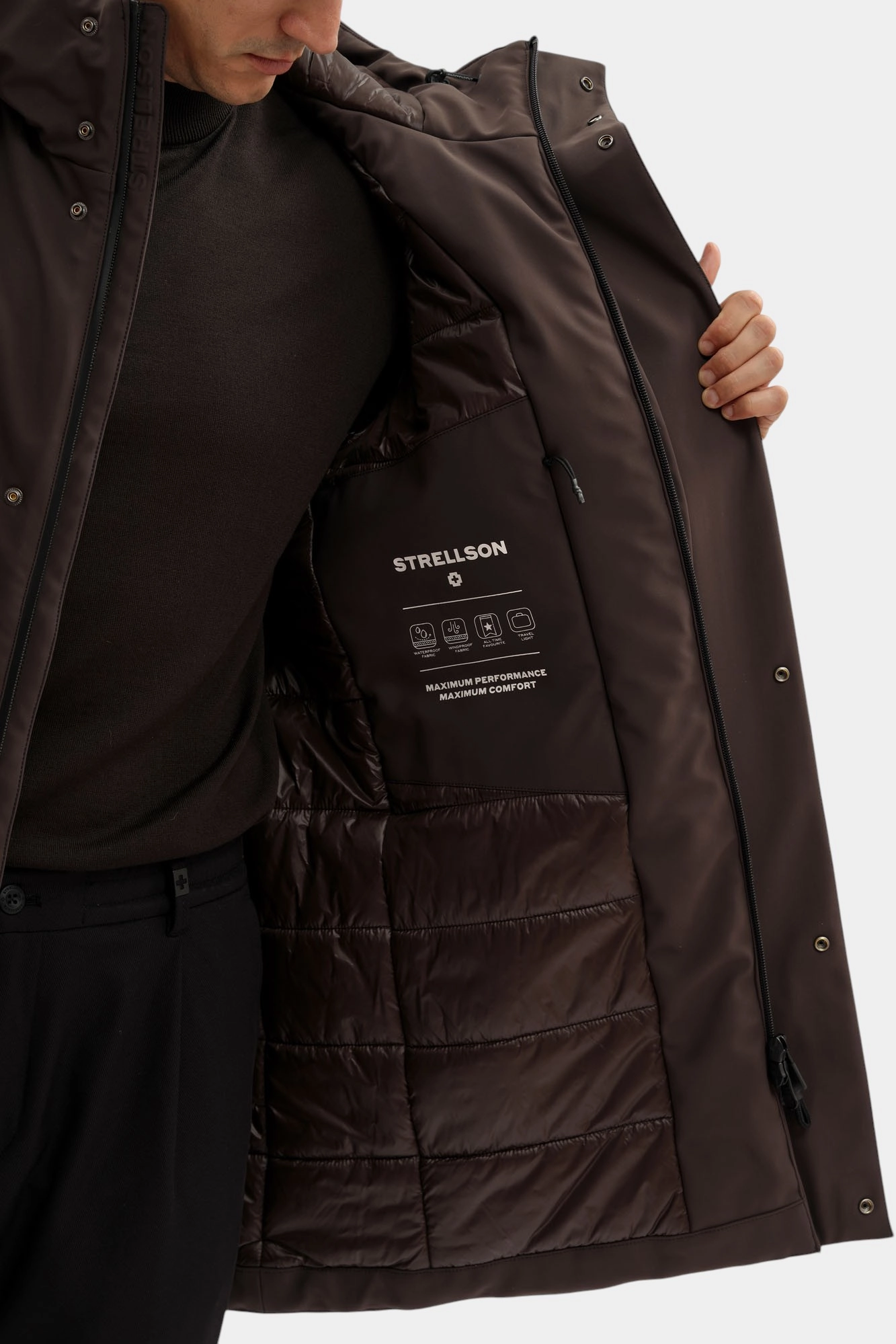 30043681_10018403 Парка Strellson Коричневый