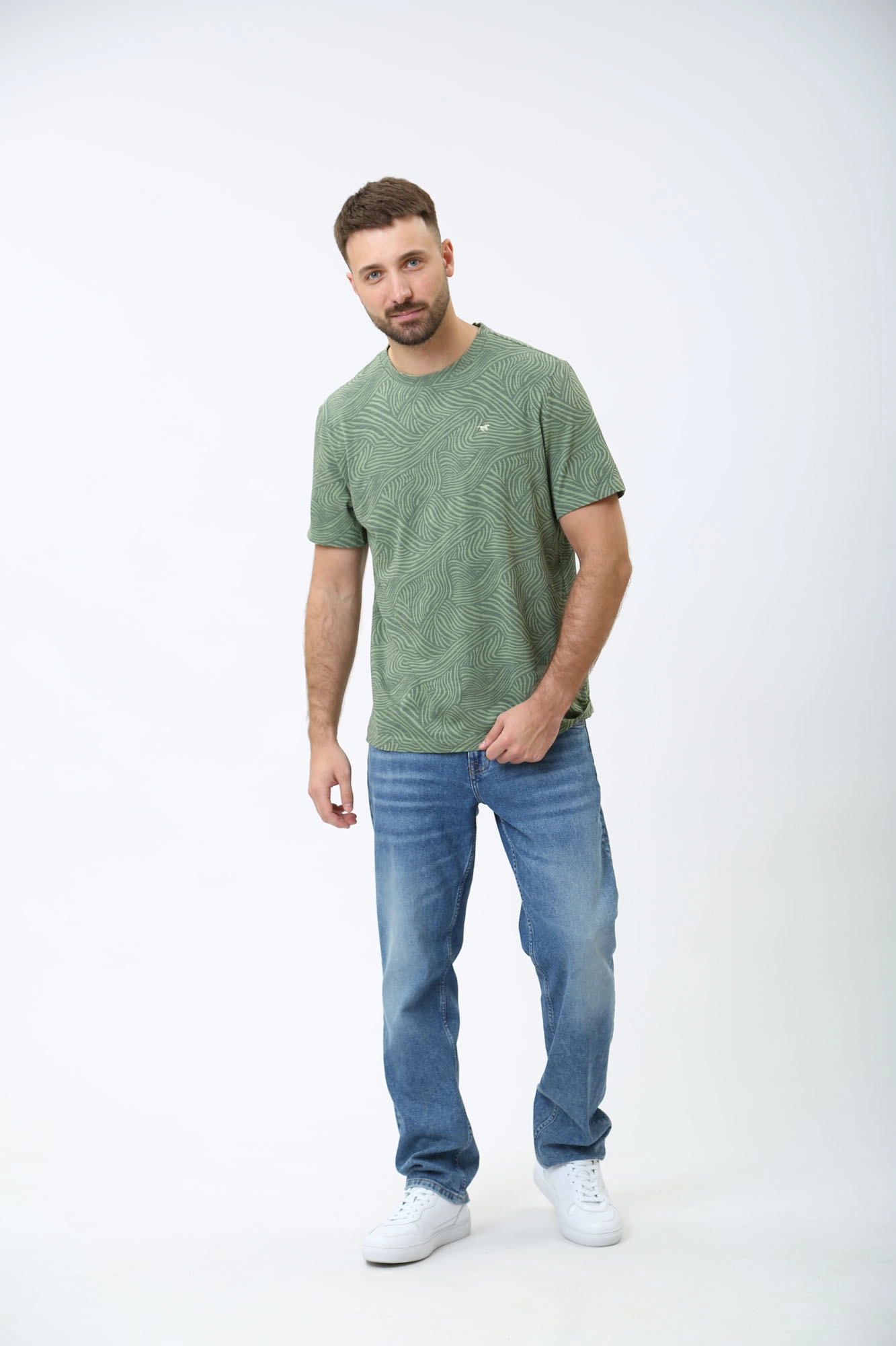 1014945 Футболка Mustang Зеленый