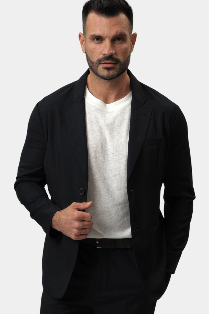 Сорочка д/р Strellson Лиоцелл Синий