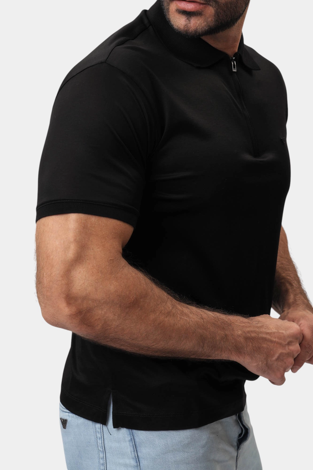 EM001082_AF10017 Поло Emporio Armani Черный