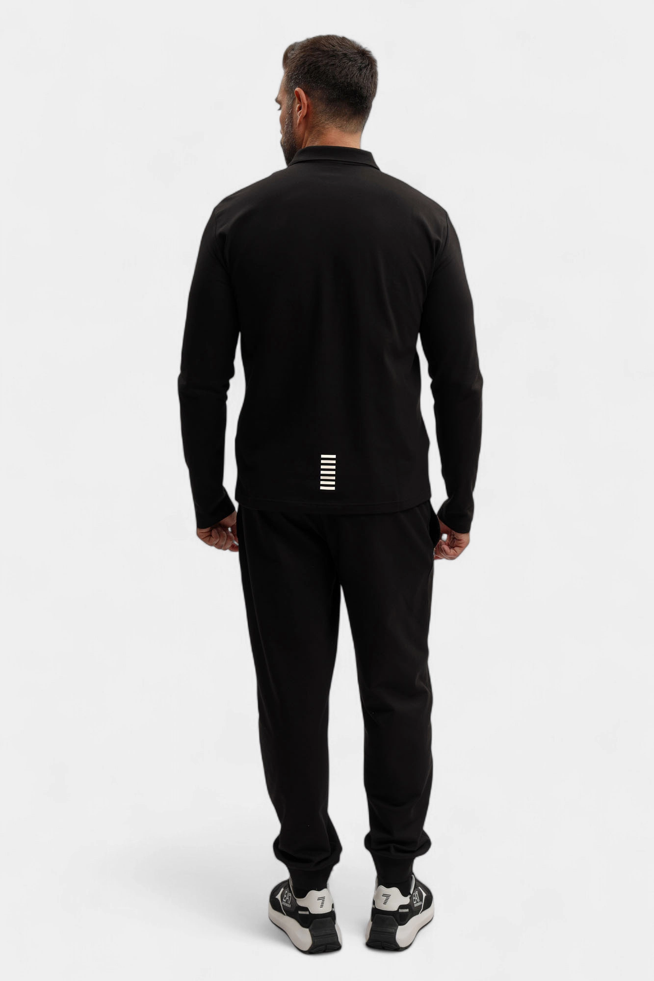 8NPF17_PJVUZ_1200 Поло с длинным рукавом EA7 Черный