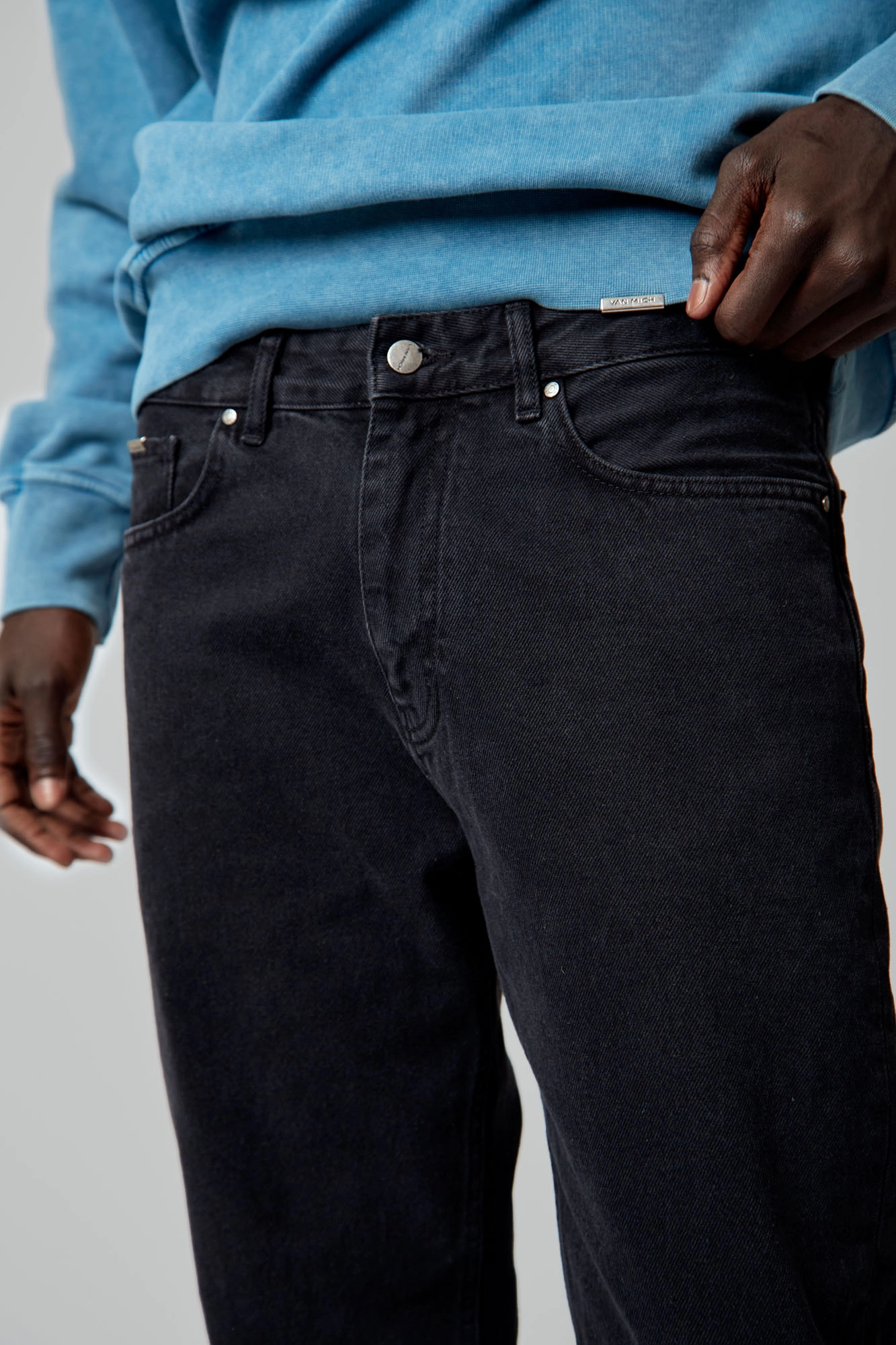 VM-OMA-33-357 Брюки джинсовые Van Mich Серый