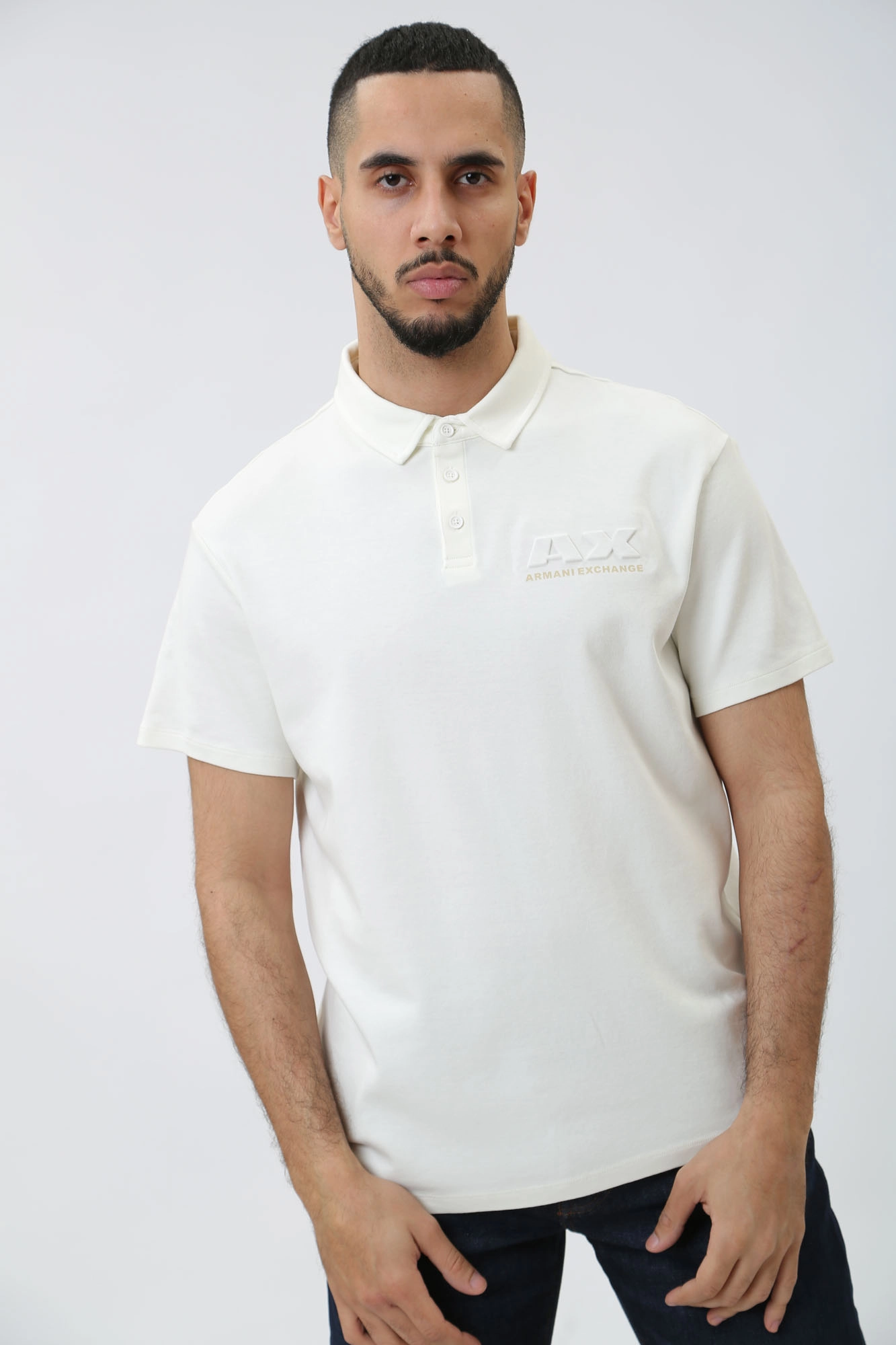 White armani polo hot sale