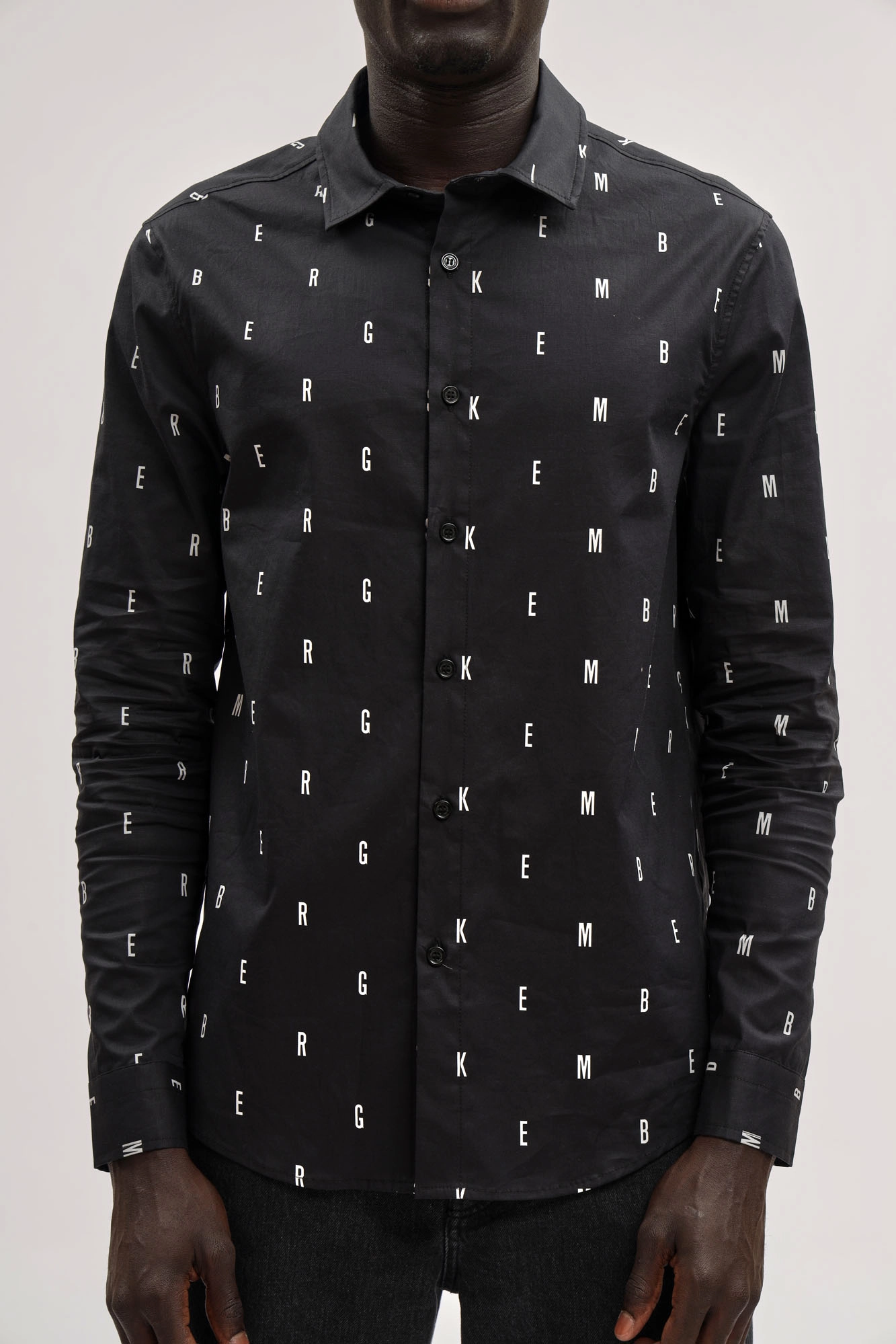 BMS1037C Рубашка Bikkembergs Черный