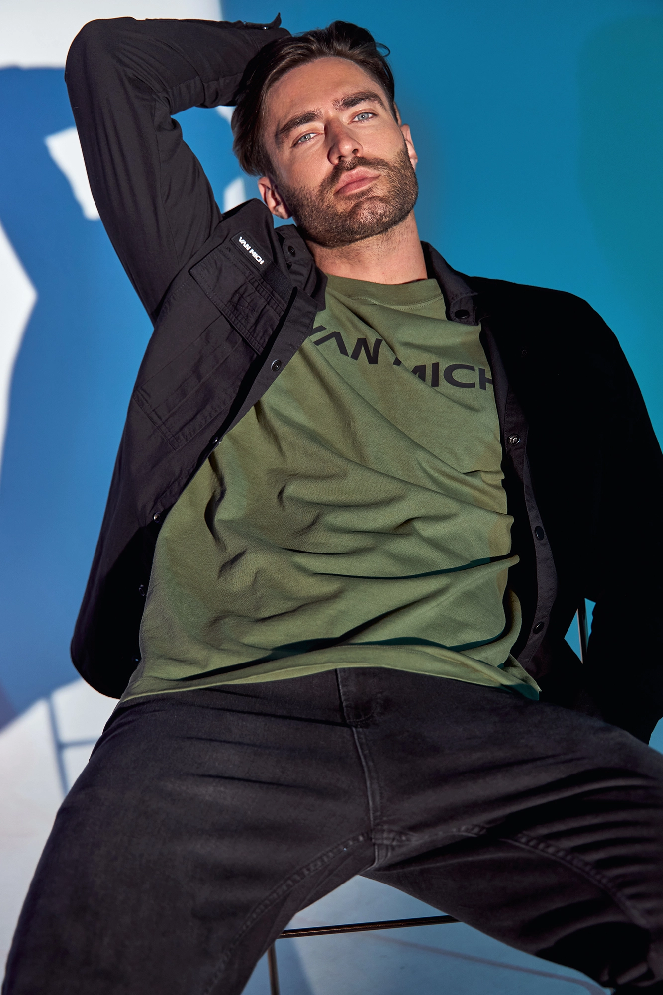 VM-231-46-017 Рубашка с длинным рукавом Van Mich Черный