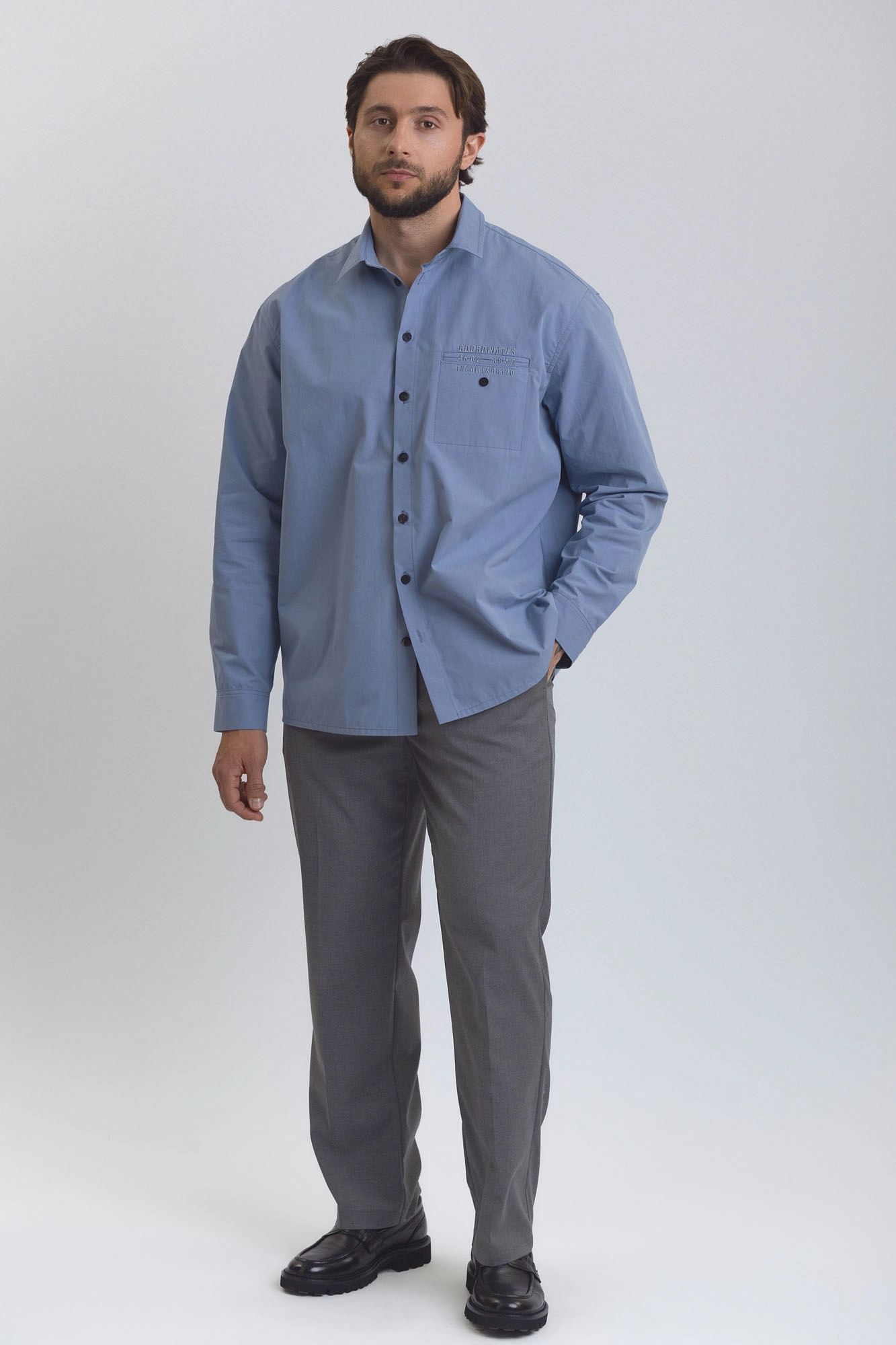 M-252-TH-56-2305 Рубашка с длинным рукавом The Hills Синий