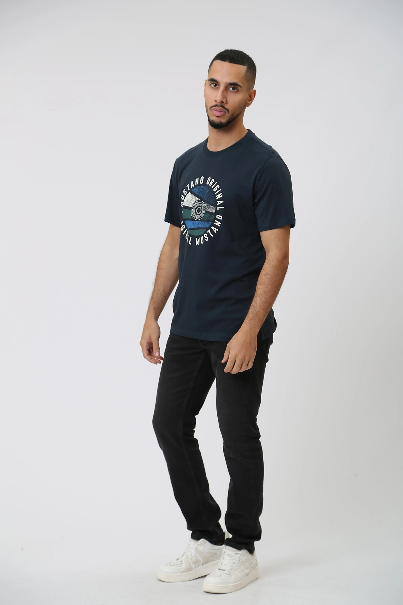 1014451 Футболка Mustang Синий