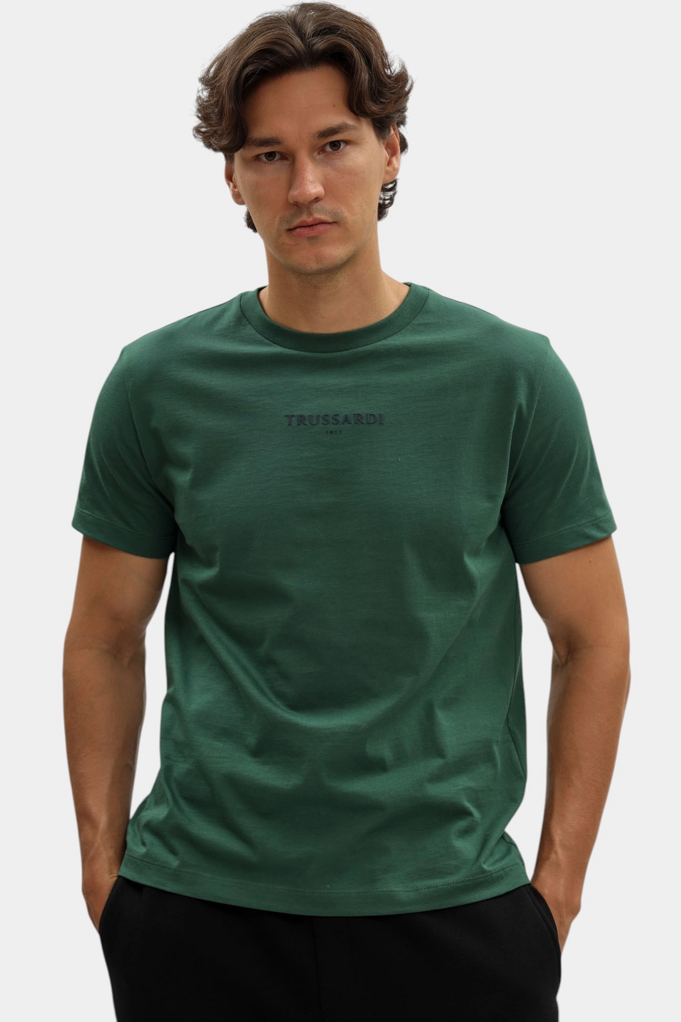 G0308000054N-MTS02J02-84A9 Футболка Trussardi Зеленый
