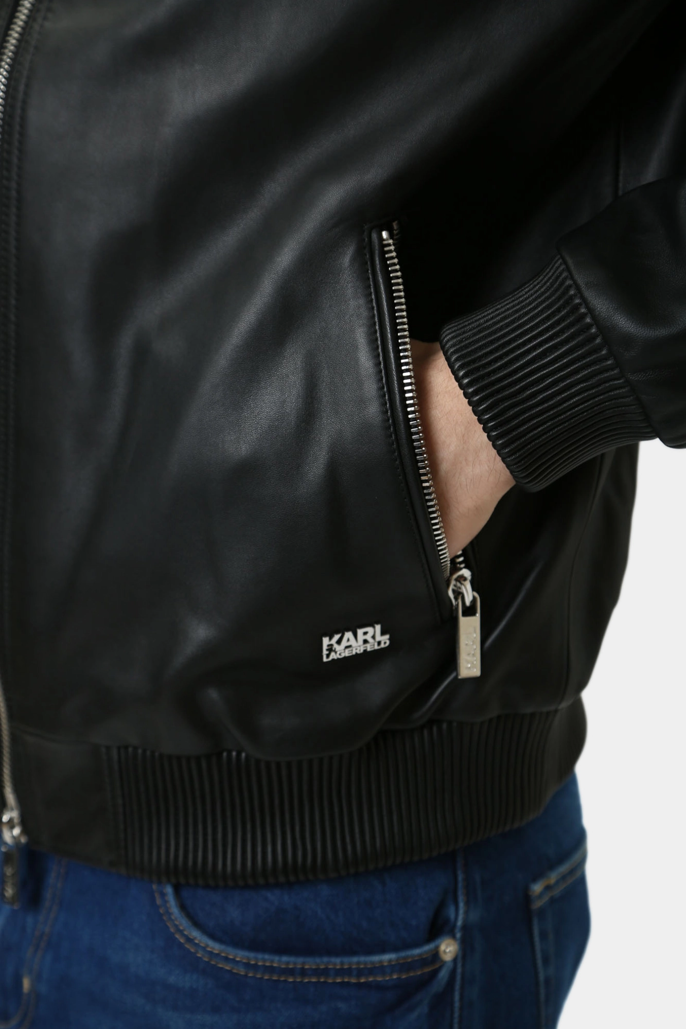 544420_555020 Куртка кожаная Karl Lagerfeld Черный