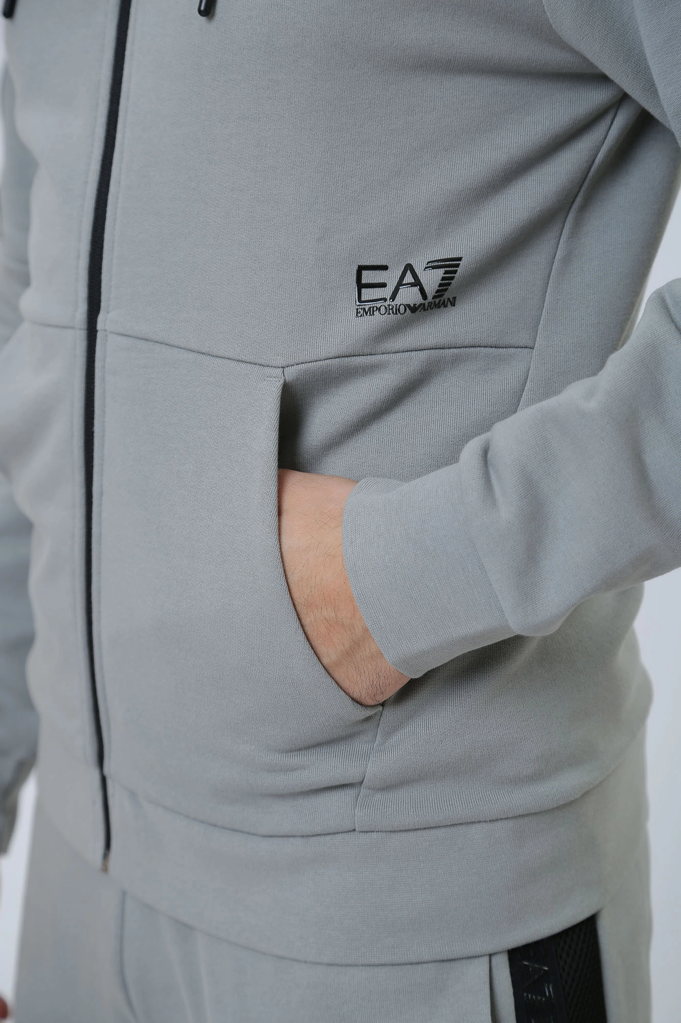 3DPM88_PJEQZ Толстовка с капюшоном EA7 Серый