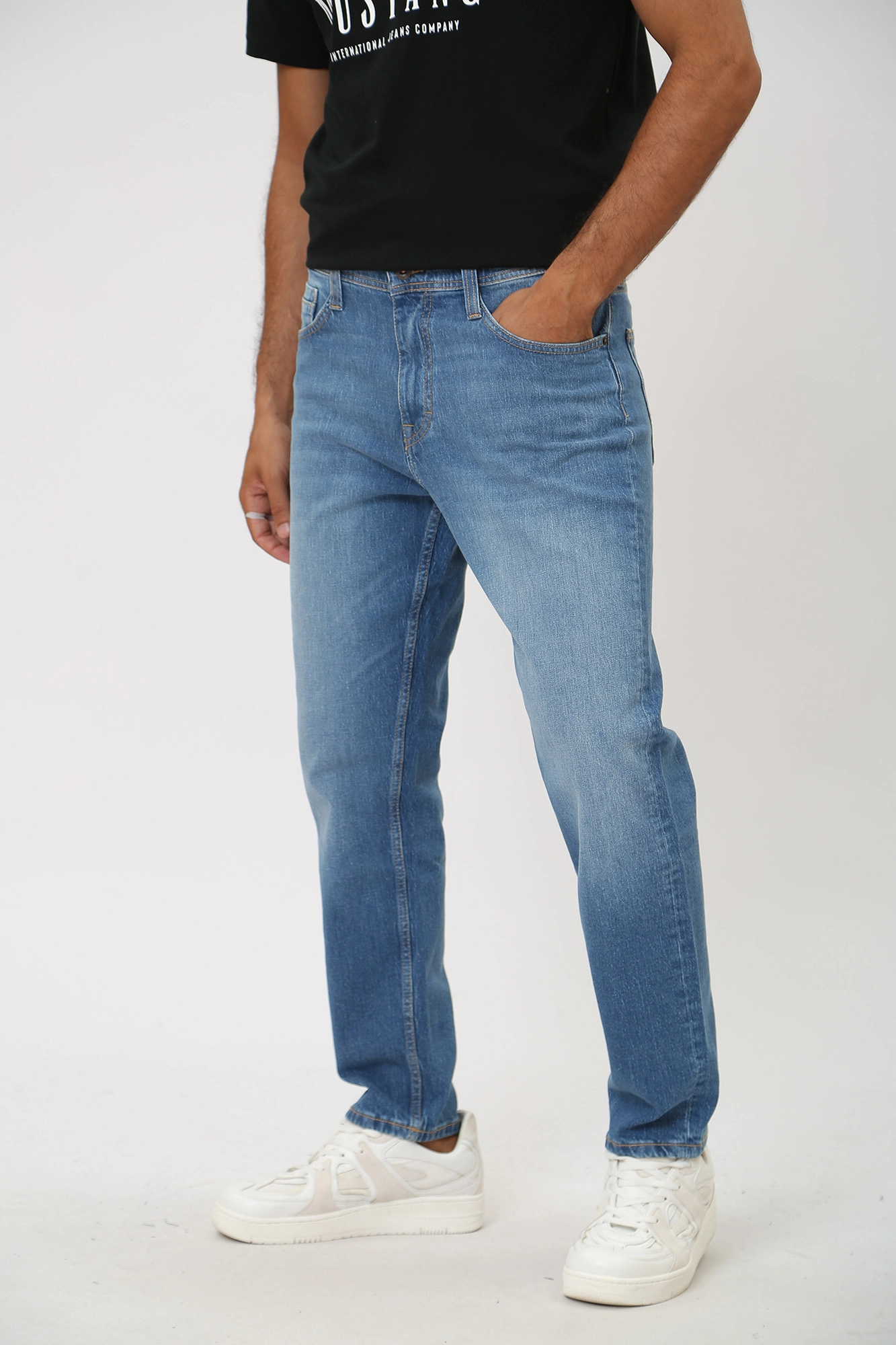 1014276-5000 Джинсы Denver Cropped  Mustang Голубой