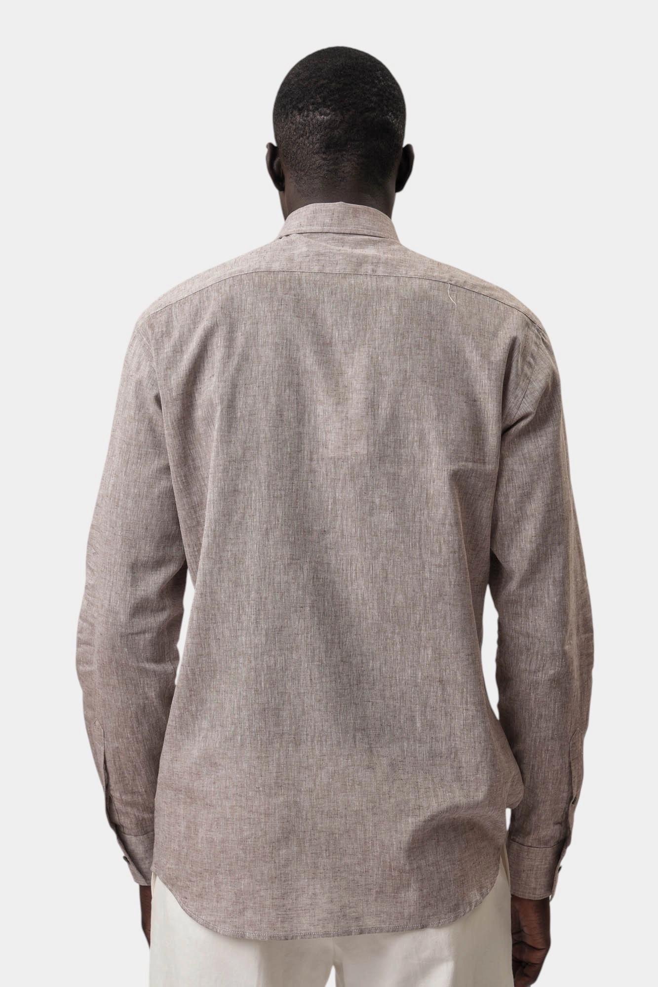 552627_605000 Сорочка льняная Karl Lagerfeld Коричневый