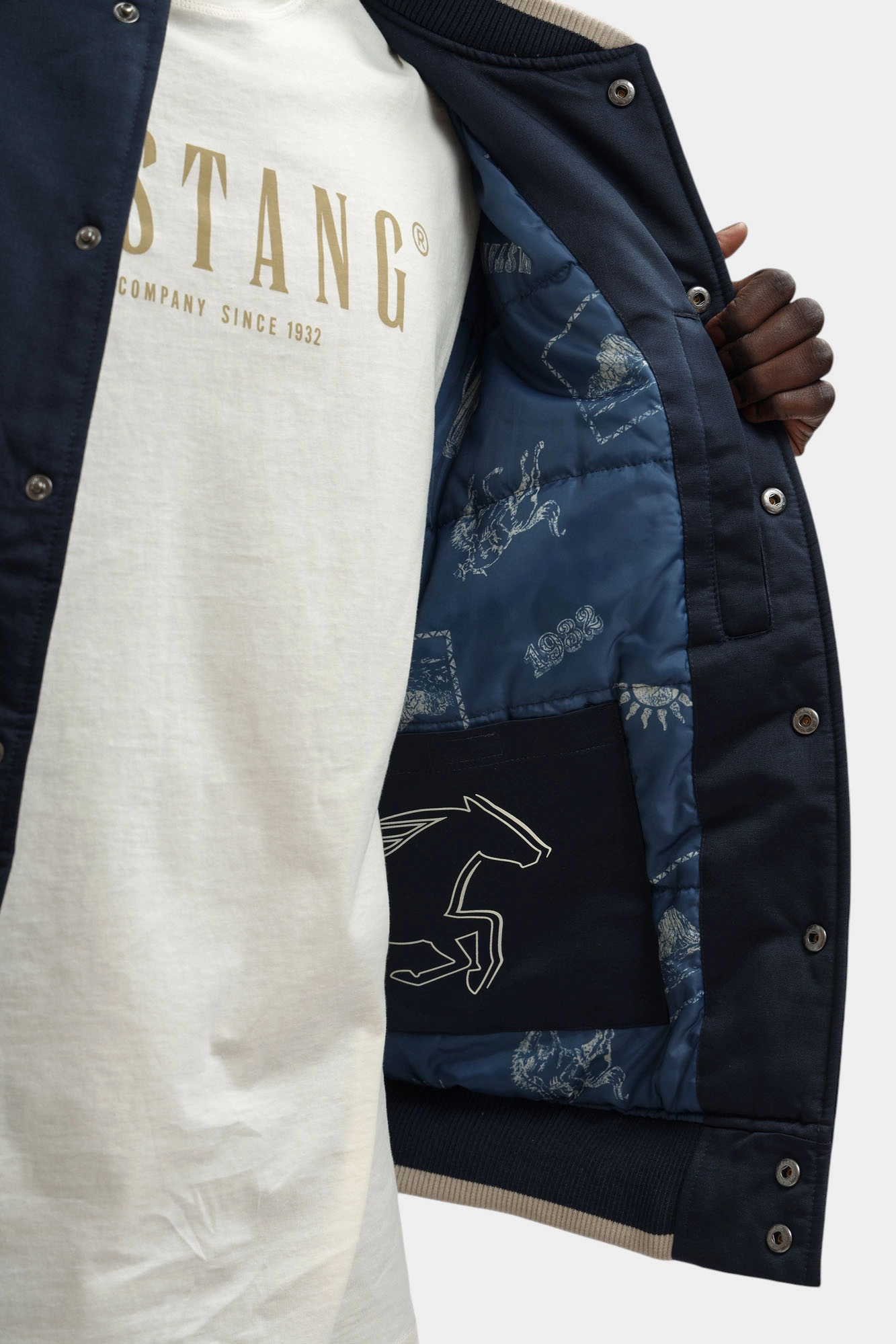 1017522 Куртка легкая Mustang Синий