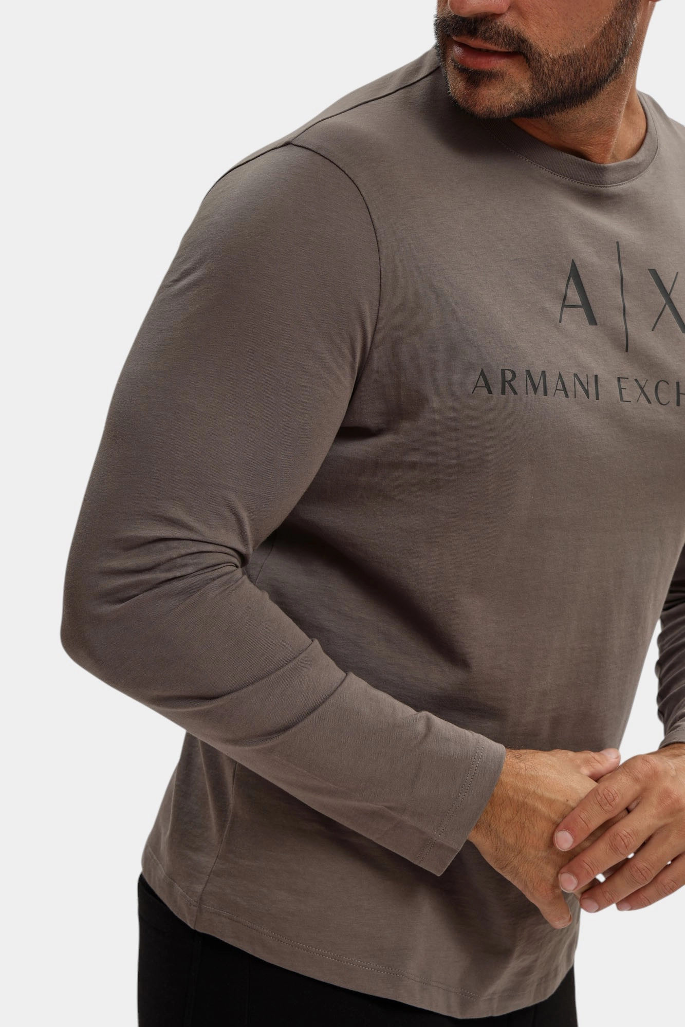 8NZTCH_Z8H4Z_U8092 Лонгслив Armani Exchange Серый
