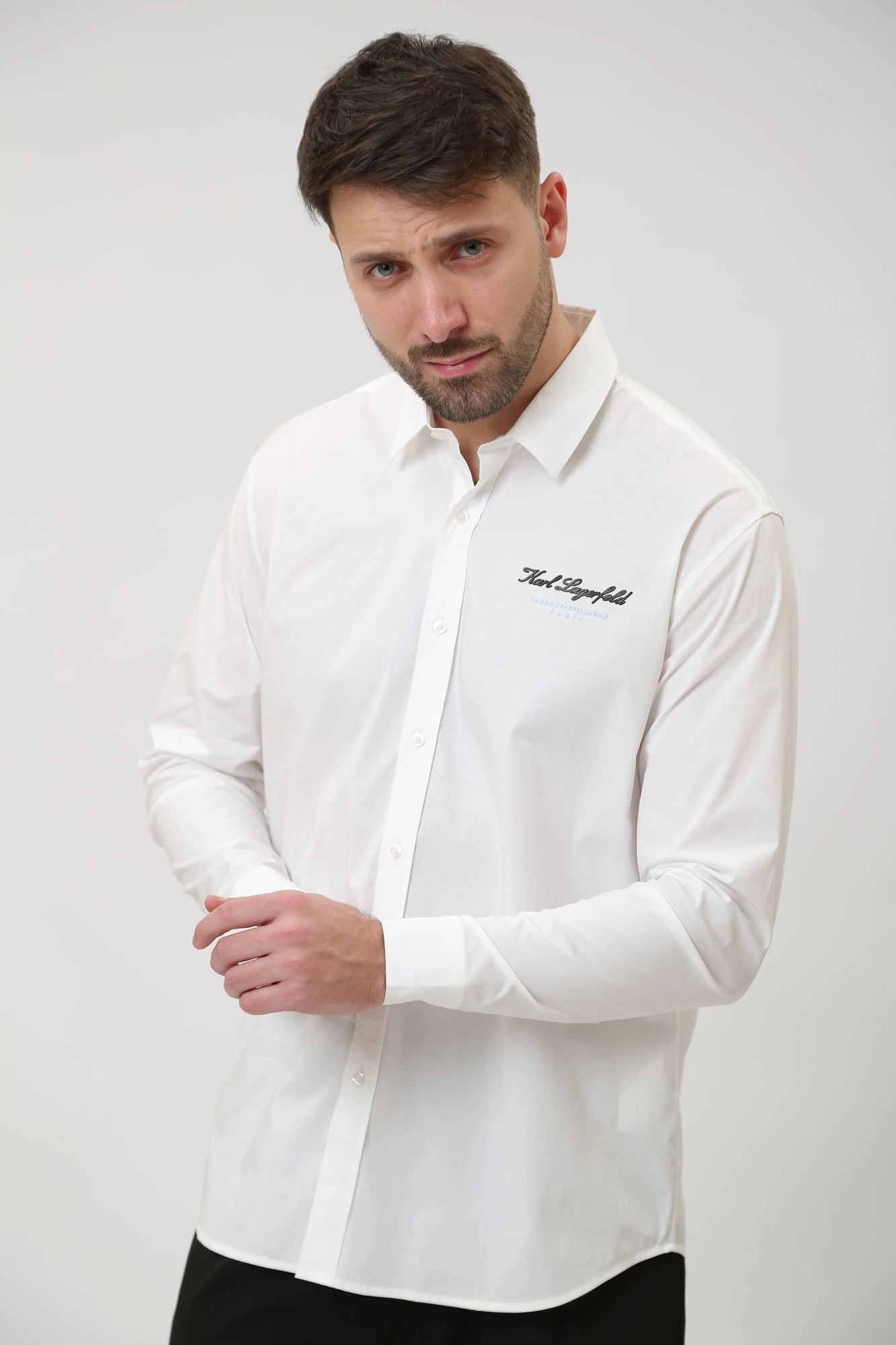541600_605940 Рубашка с длинным рукавом Karl Lagerfeld Белый