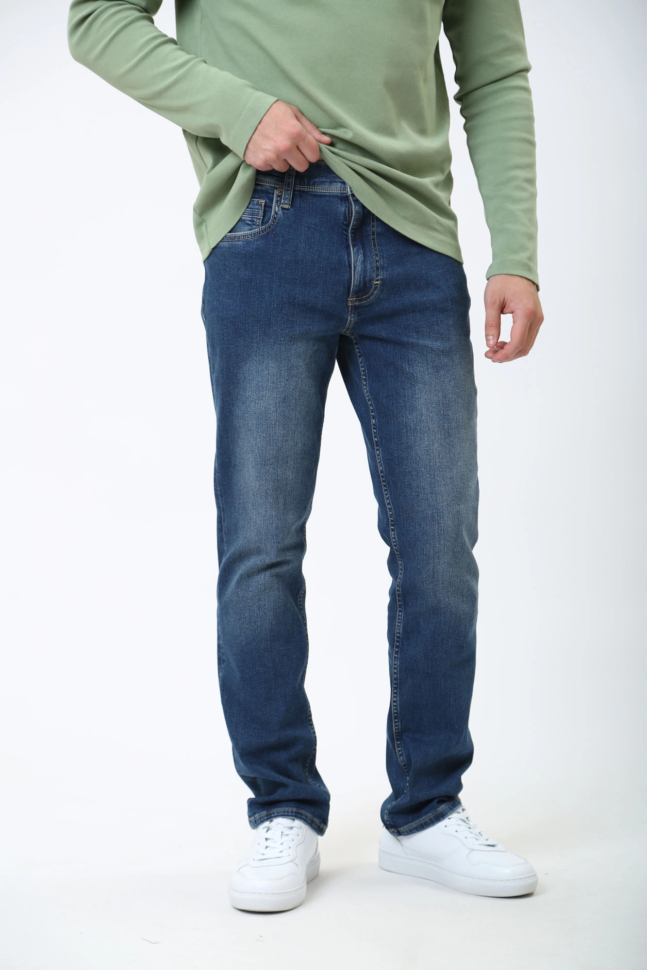 1013976-5000 Джинсы Washington Straight  Mustang Синий