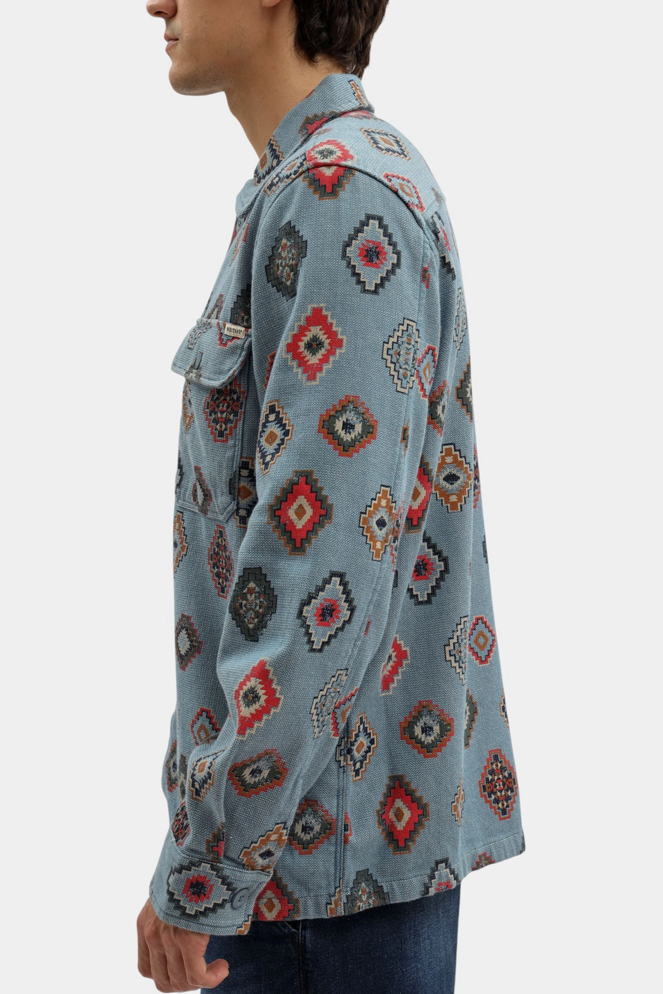 1016956 Рубашка Mustang Голубой