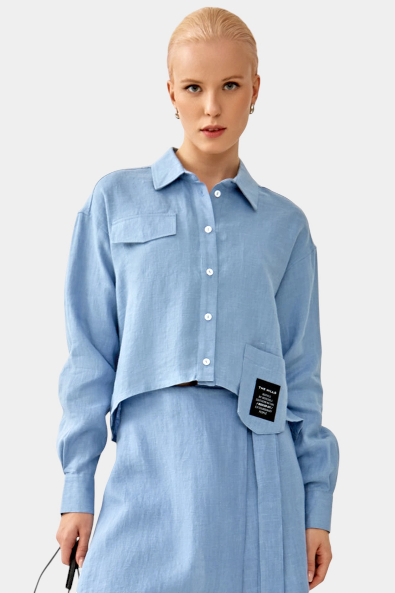 W-241-M-56-1056 укороченная рубашка the hills 